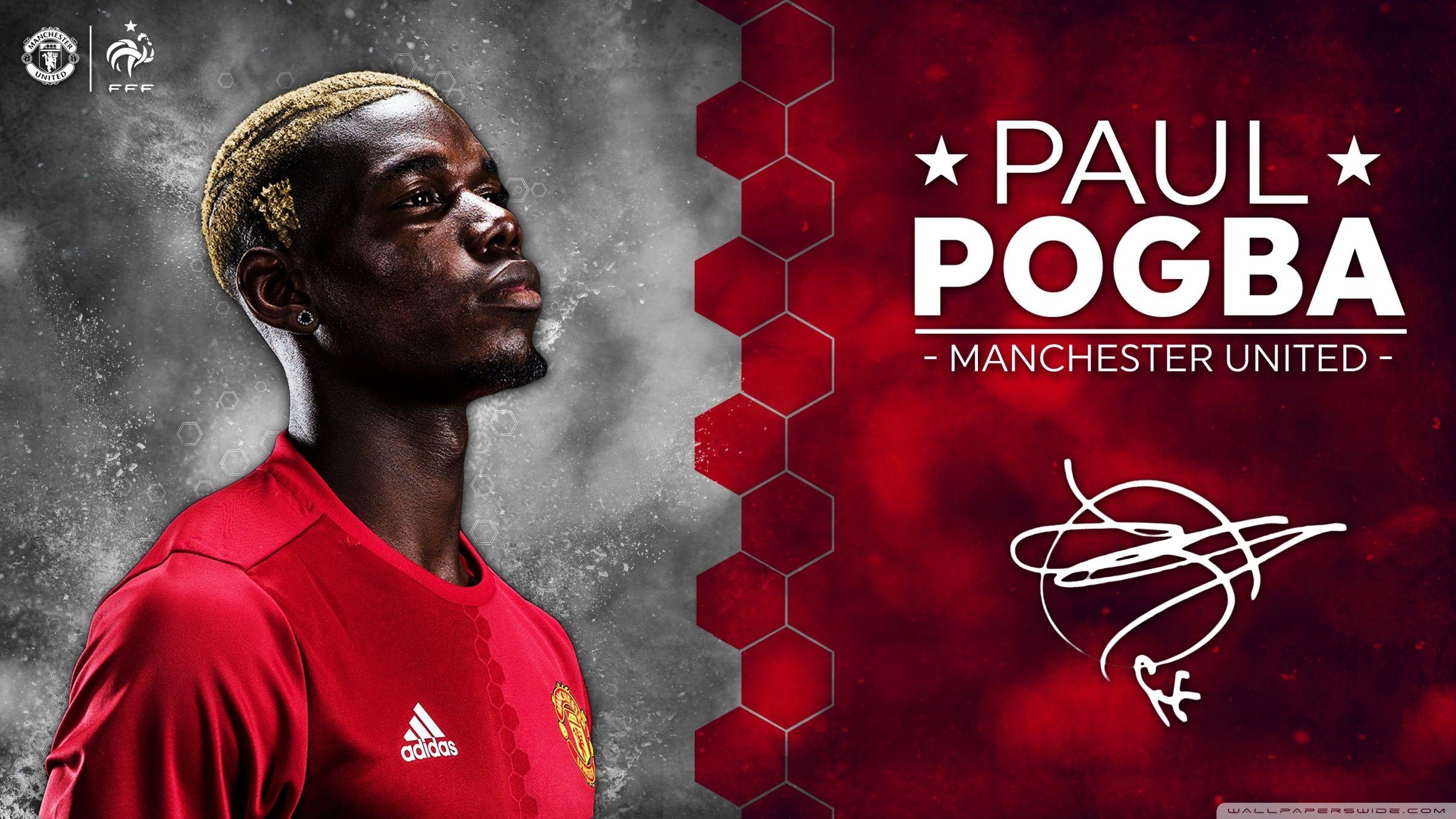 2400x1350 Paul Pogba Manchester United 2016 17 HD desktop wallpaper, High, Desktop