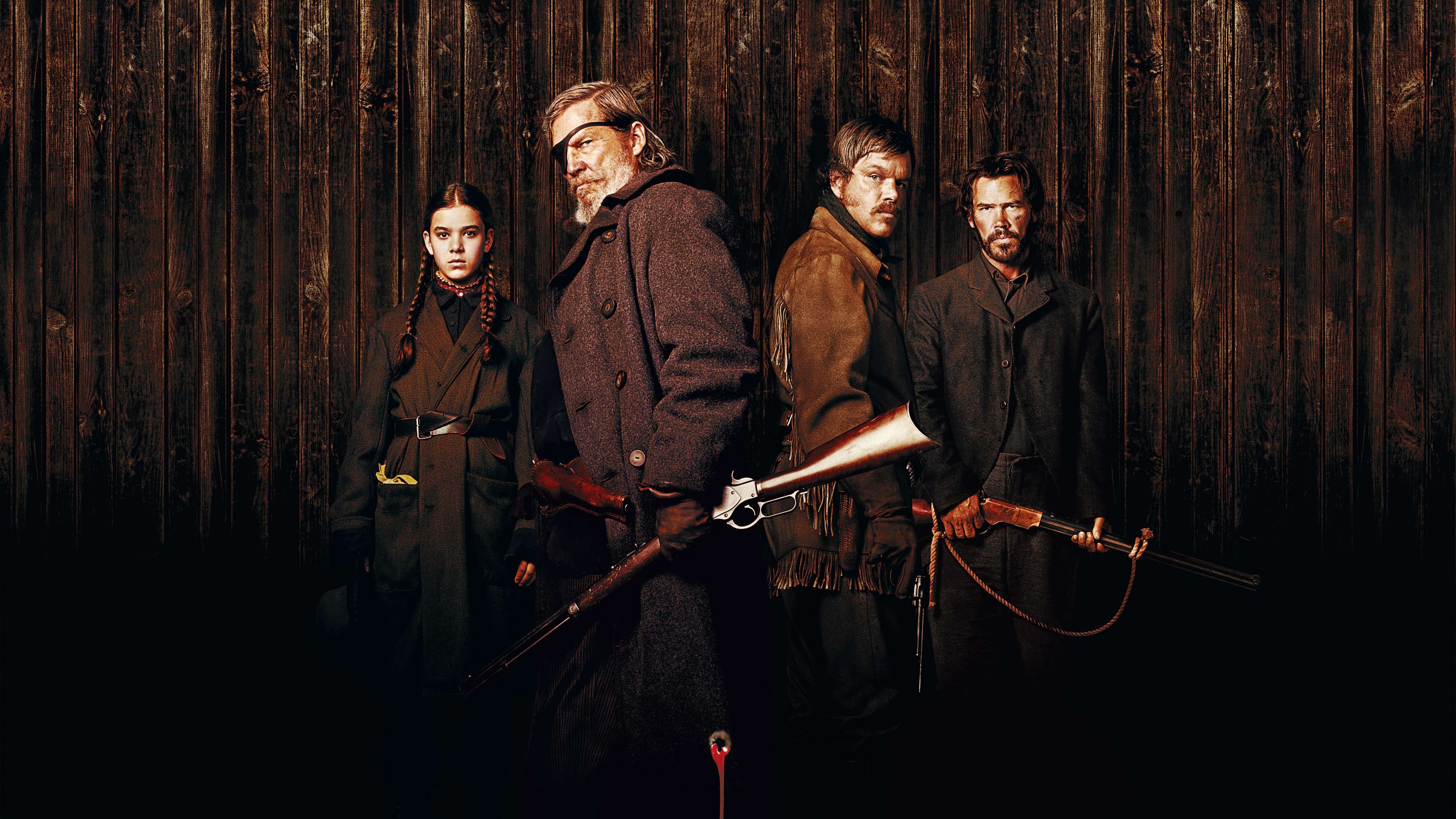 5000x2820 Wallpaper True Grit, Jeff Bridges, Hailee Steinfeld, Matt Damon, Desktop