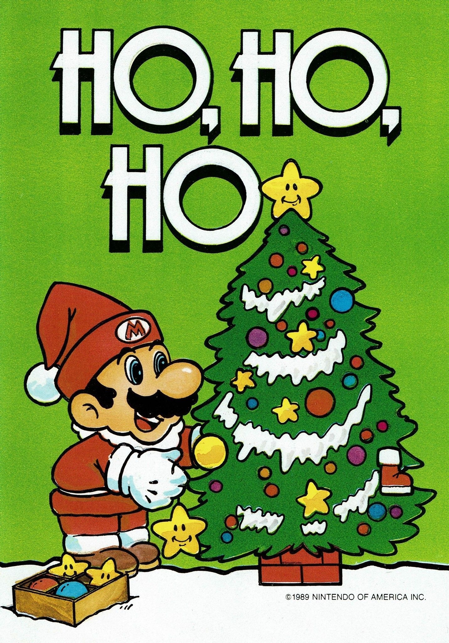 1440x2050 Super Mario Bros christmas cards 1989 posted. Mario art, Super mario, Xmas wallpaper, Phone