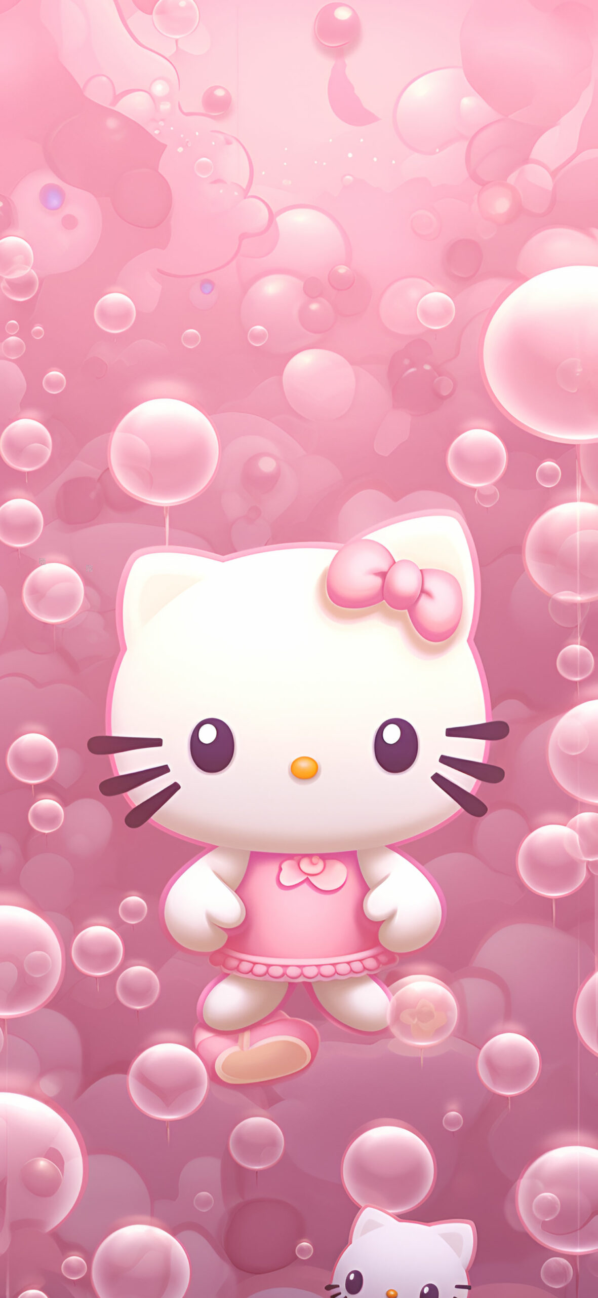 1190x2560 Hello Kitty & Bubble Pink Wallpaper Kitty Wallpaper iPhone, Phone