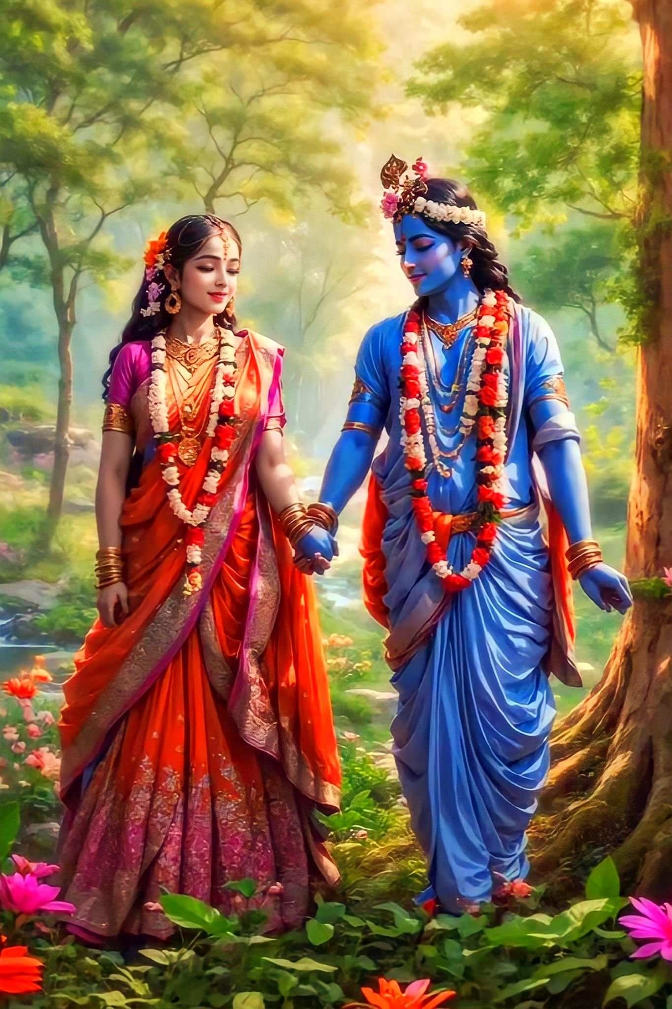 1370x2050 Radha Krishna HD Wallpaper 4k, Radha, Phone