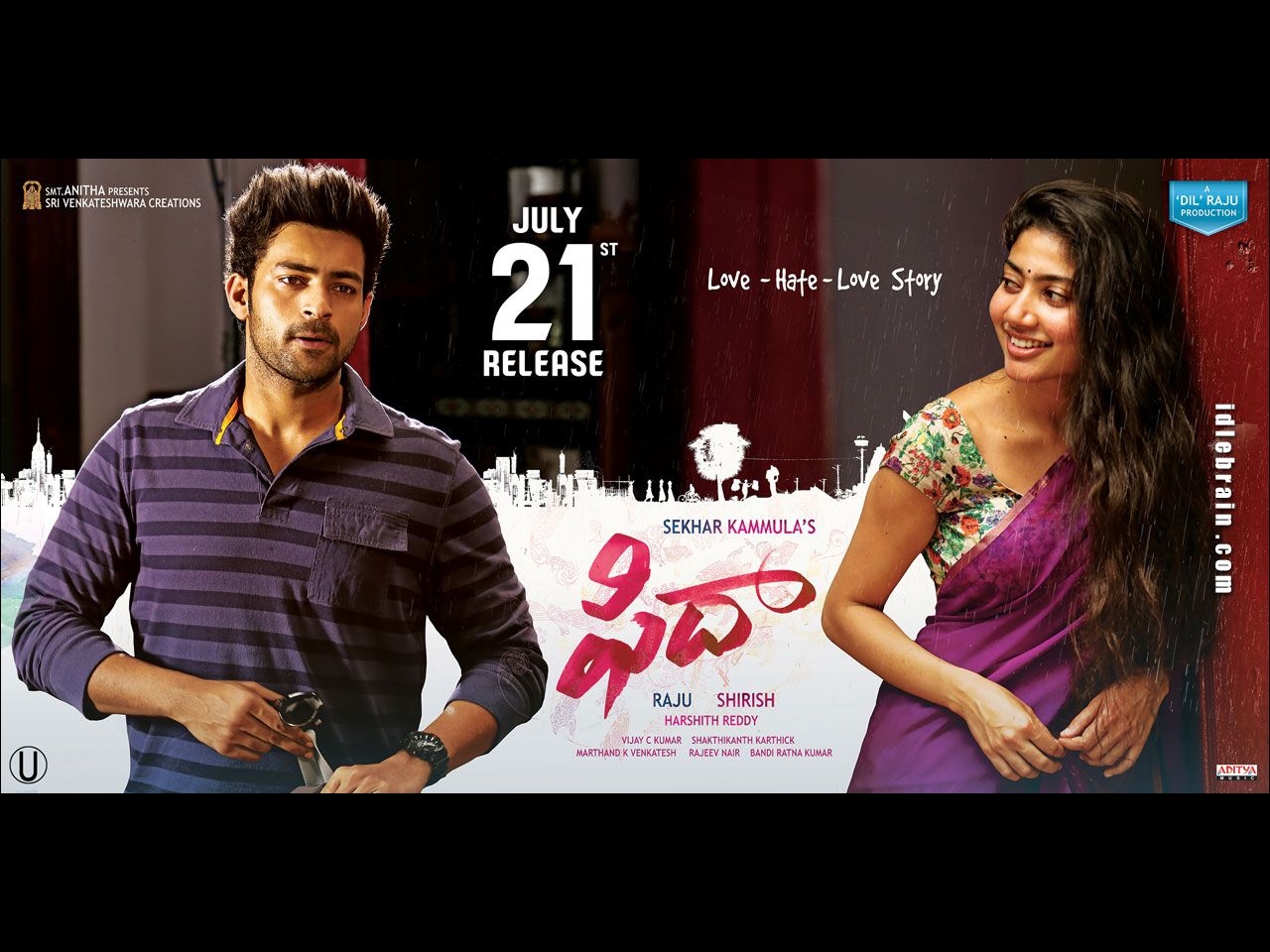 1280x960 Fidaa wallpaper cinema posters Tej & Sai Pallavi, Desktop