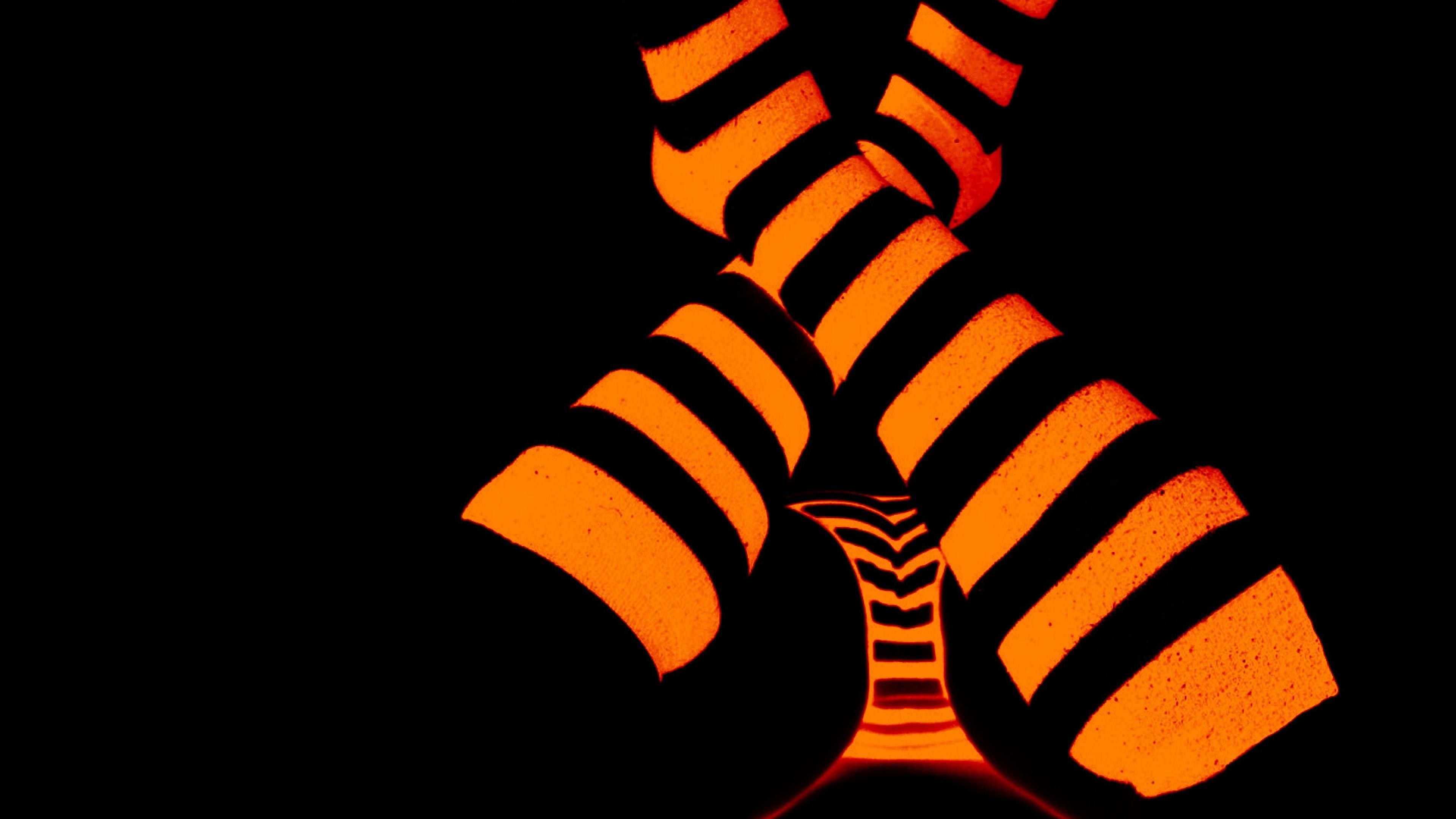 3840x2160 Orange Black Wallpaper, Desktop