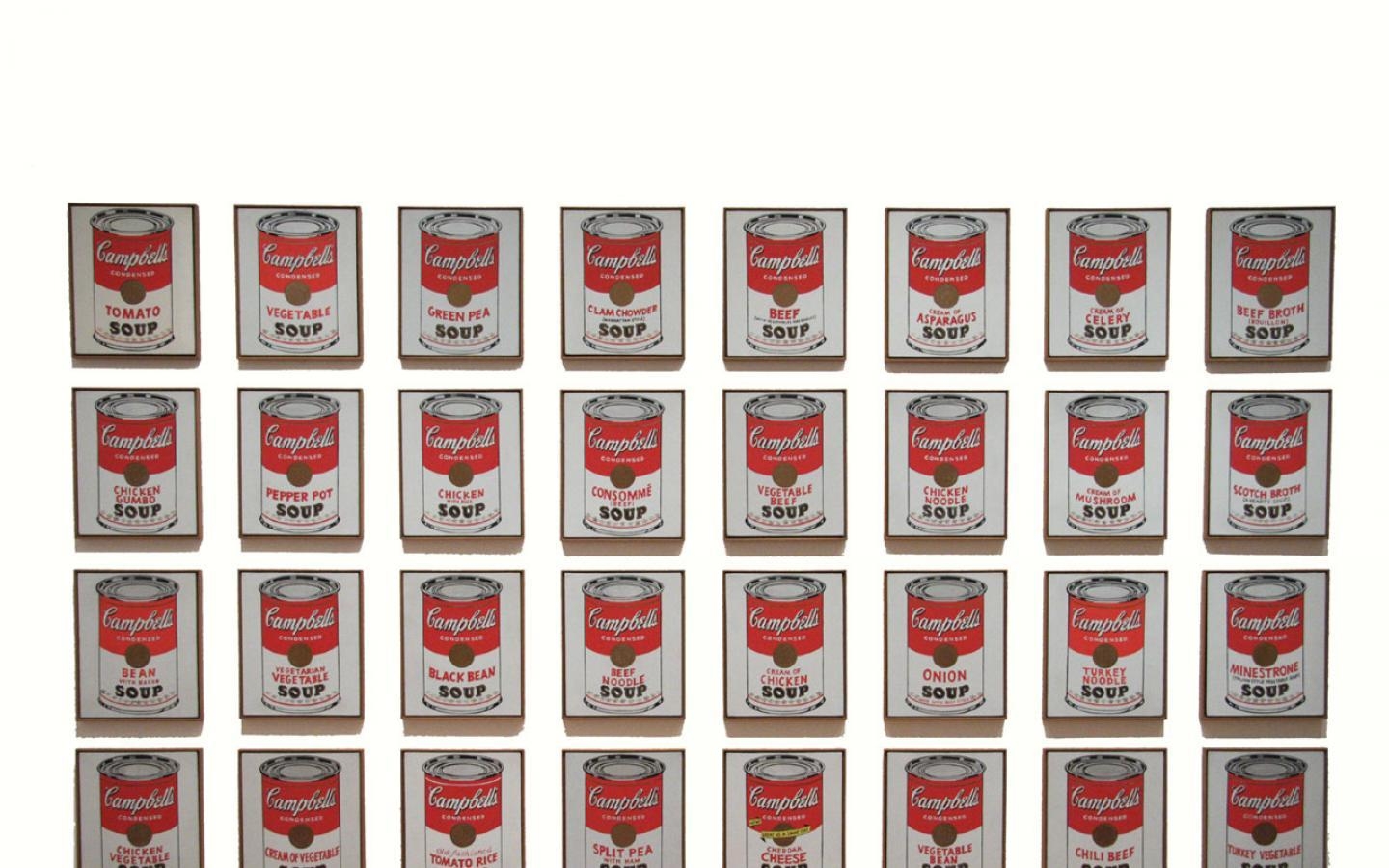 1440x900 Best artist Warhol's Soup Cans (1962), Desktop