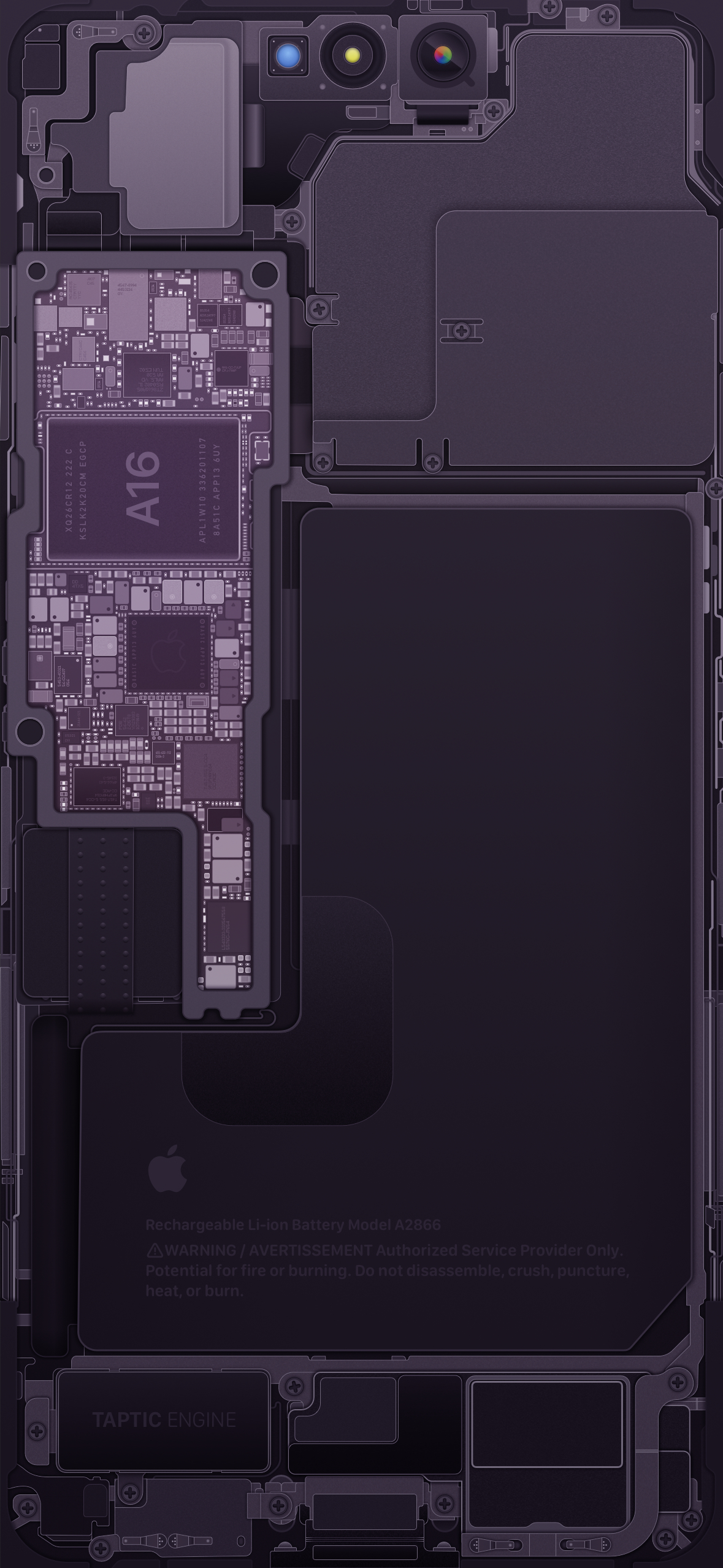 1180x2560 Wallpaper IPhone 14 Pro Schematic, Phone