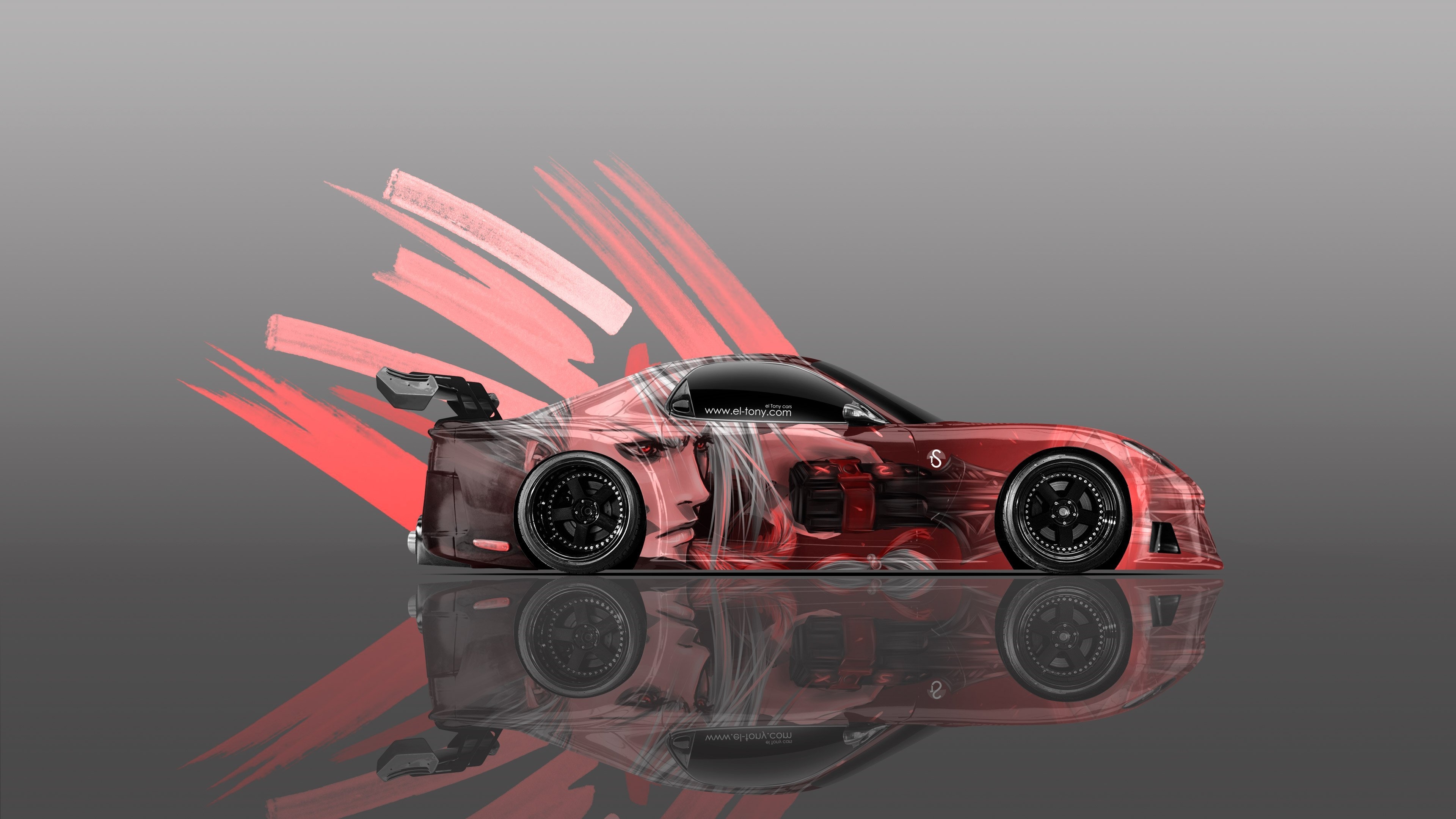 3840x2160 Anime Cars Wallpaper, Desktop