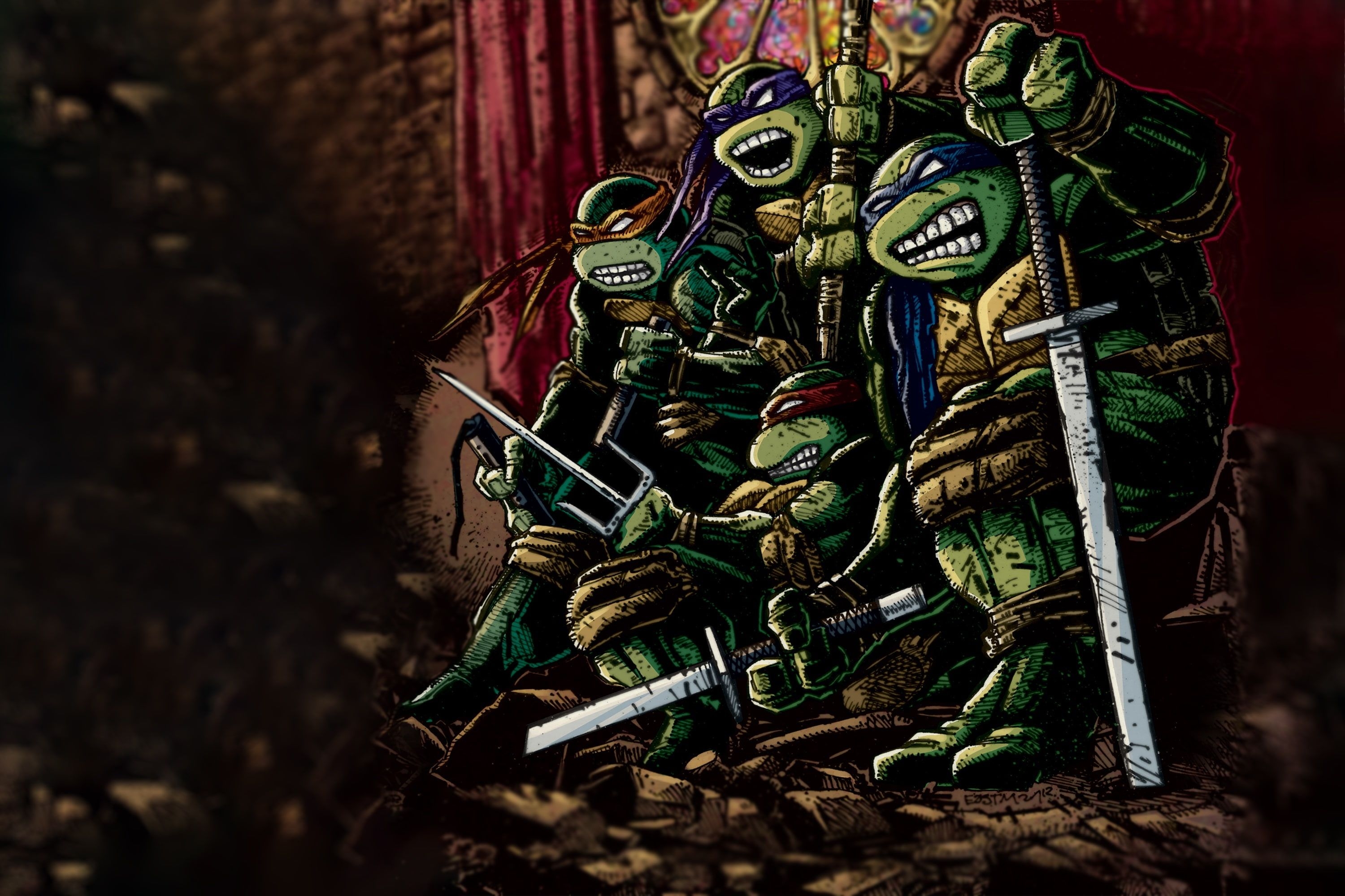 3000x2000 TMNT teenage mutant ninja turtles #donatello #leonardo teenage mutant ninja turtles #michelangelo #comix #rafae. Anime wallpaper, Ninja wallpaper, Anime art dark, Desktop