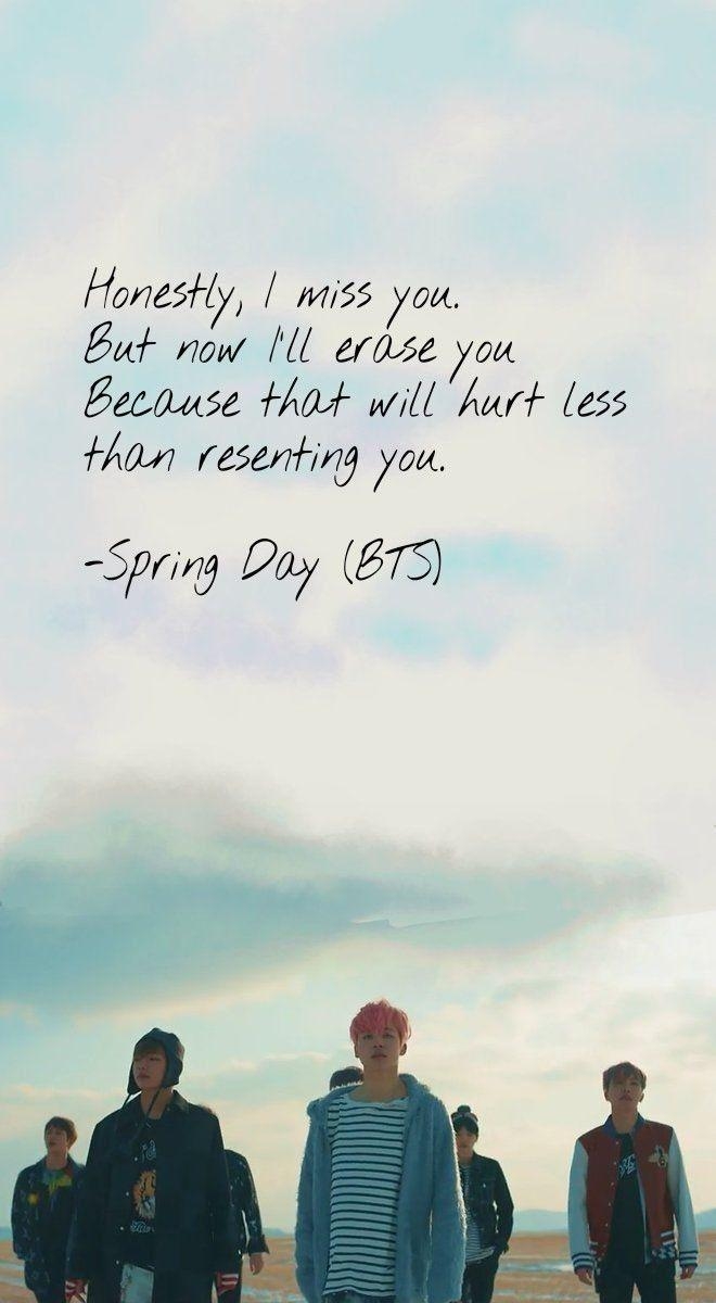 660x1200 Spring day BTS. 방탄소년다ㄴ. BTS, Bts quotes, Phone