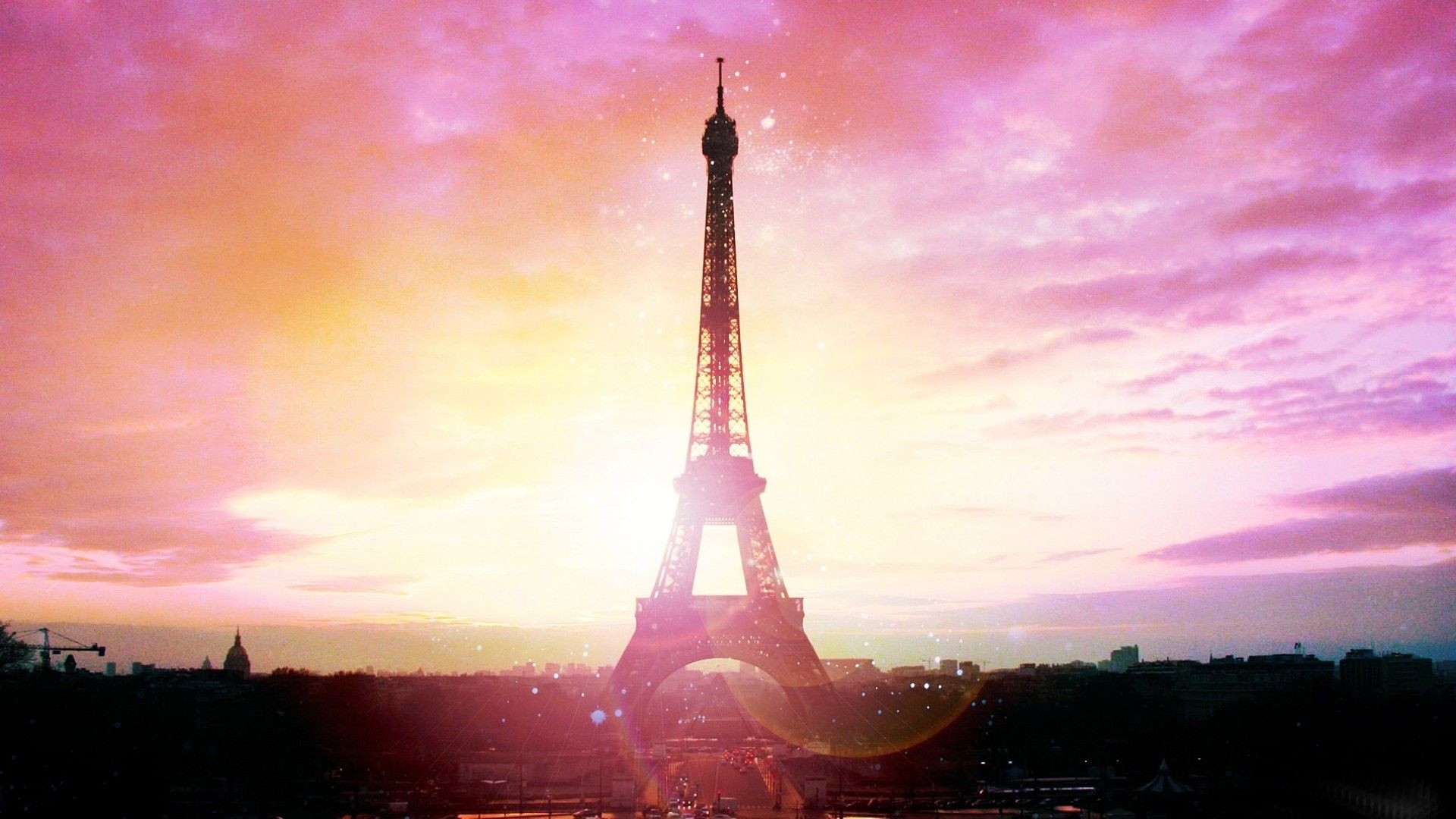 1920x1080 Cute Pink Eiffel Tower Wallpaper Hdwalpaperlist.com, Desktop