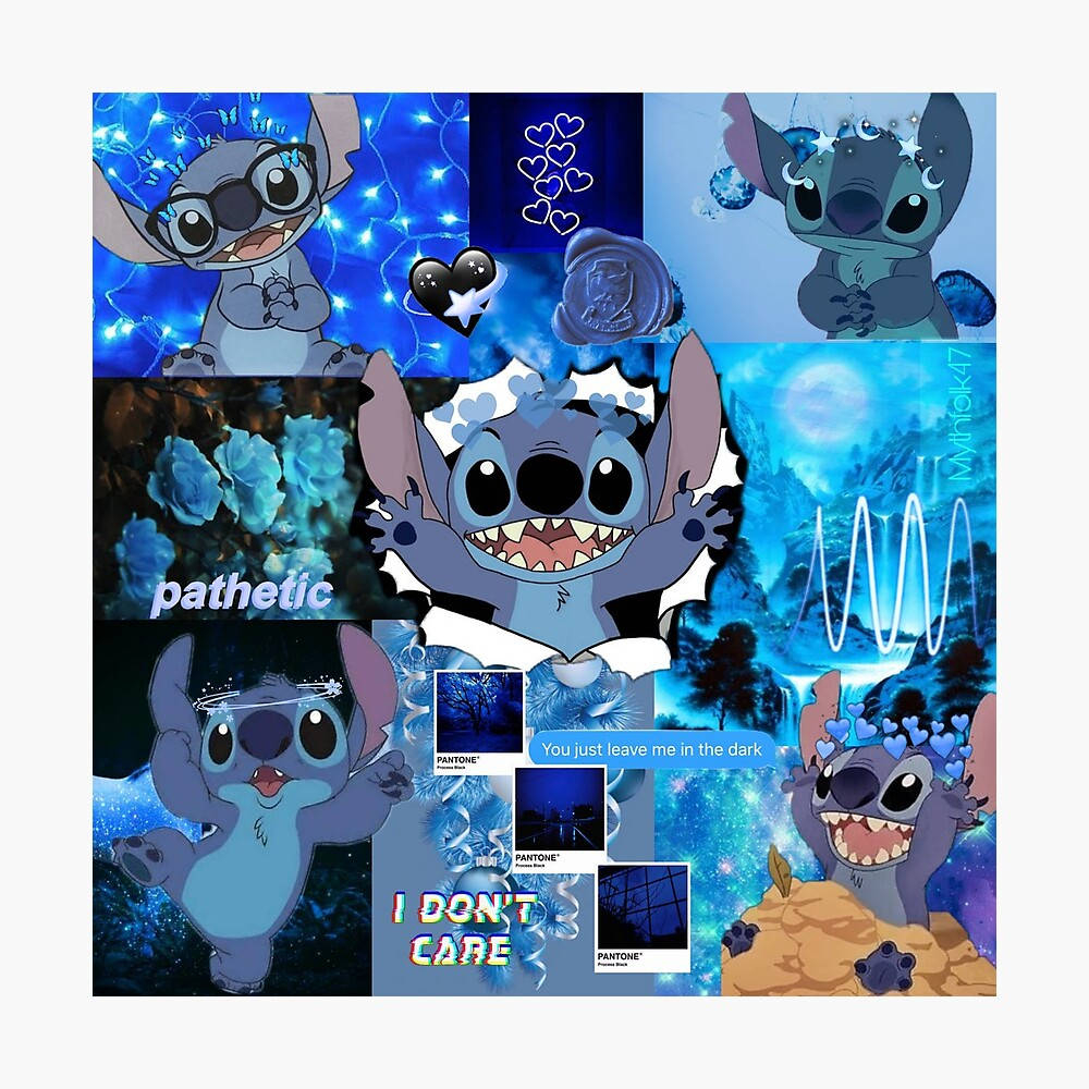 1000x1000 Stitch Collage Wallpaper, Phone