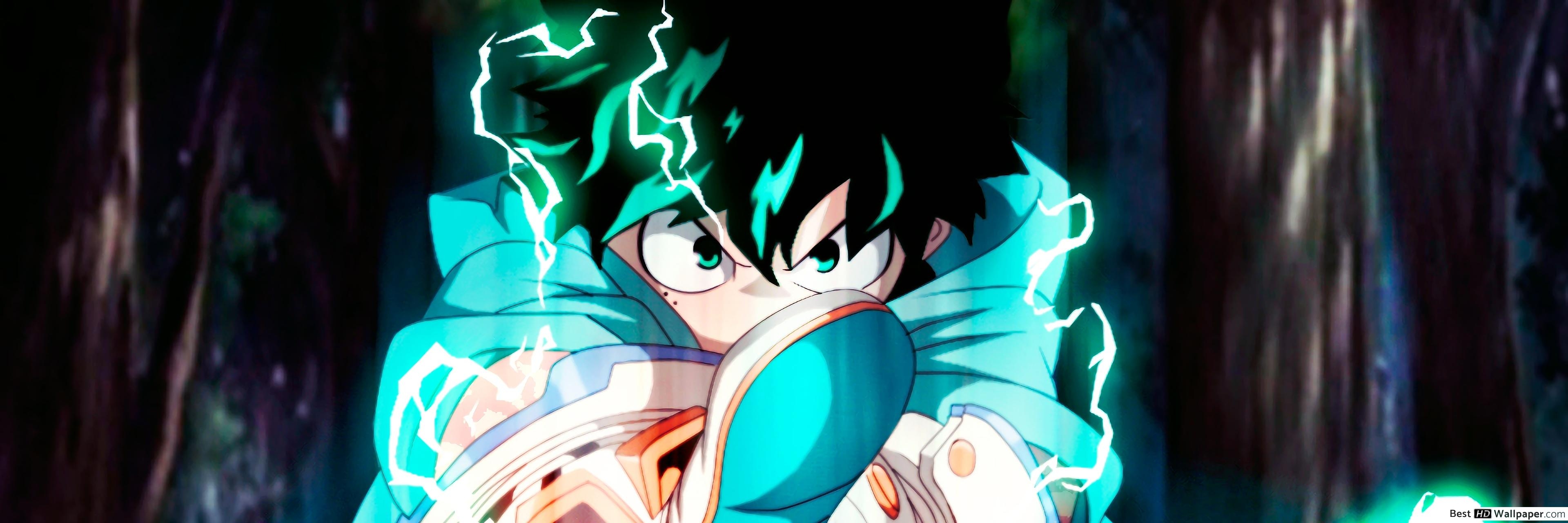 3840x1280 Izuku Midoriya HD wallpaper download, Dual Screen