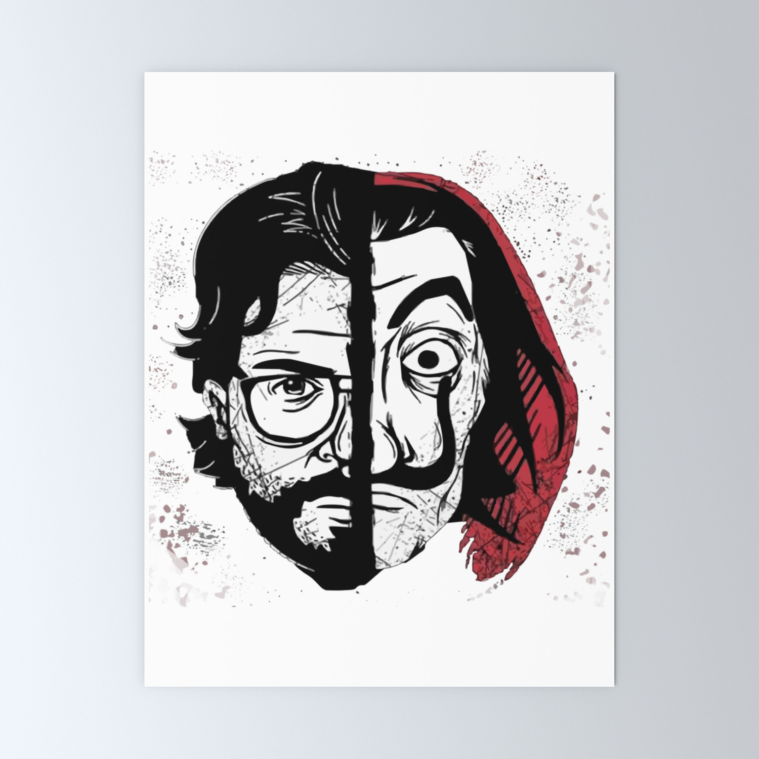 1500x1500 La casa de papel and Salvador Dali Mask Mini Art Print by Ânderson Garcia, Phone