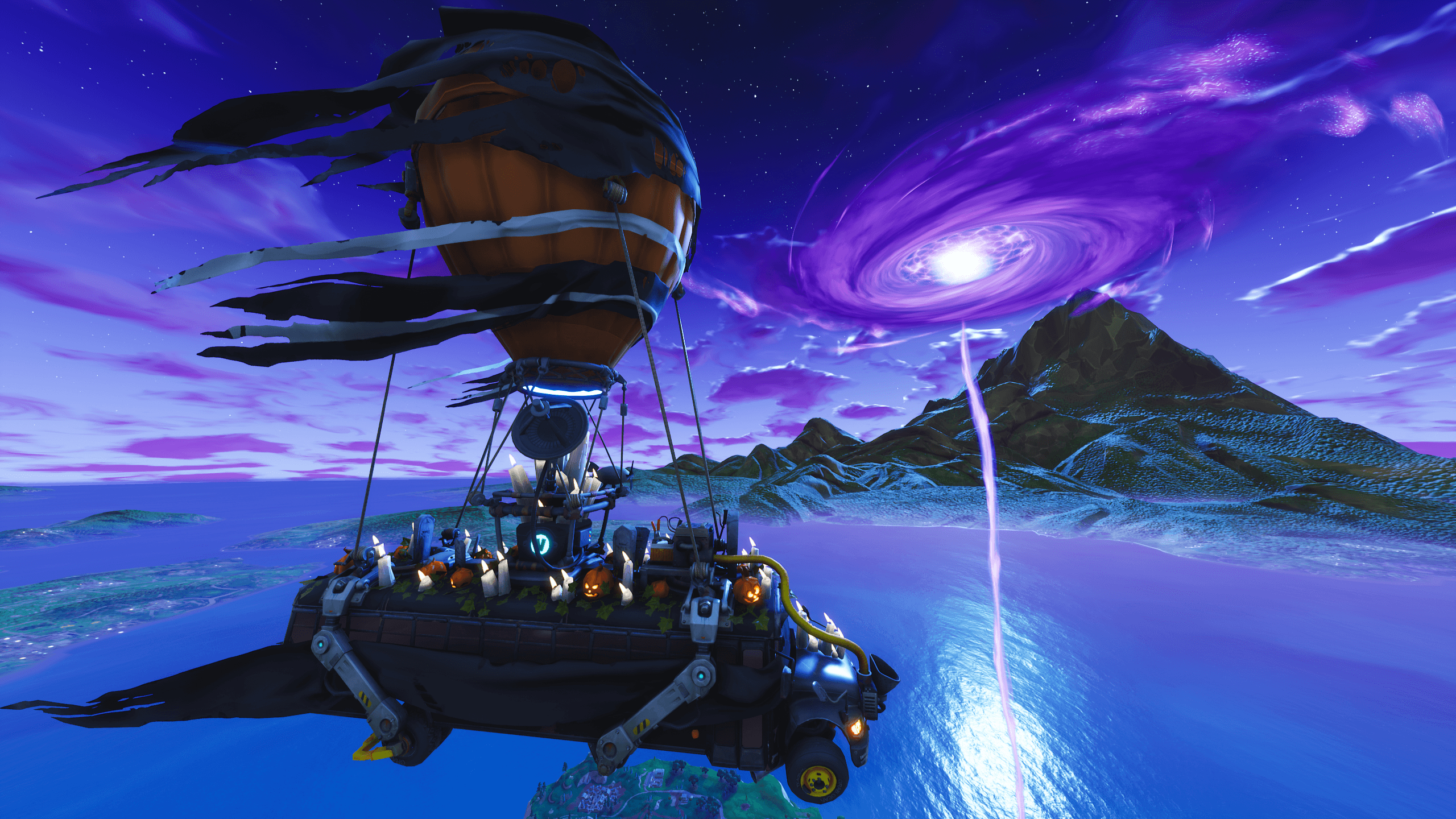 2560x1440 Halloween Battle Bus, Desktop