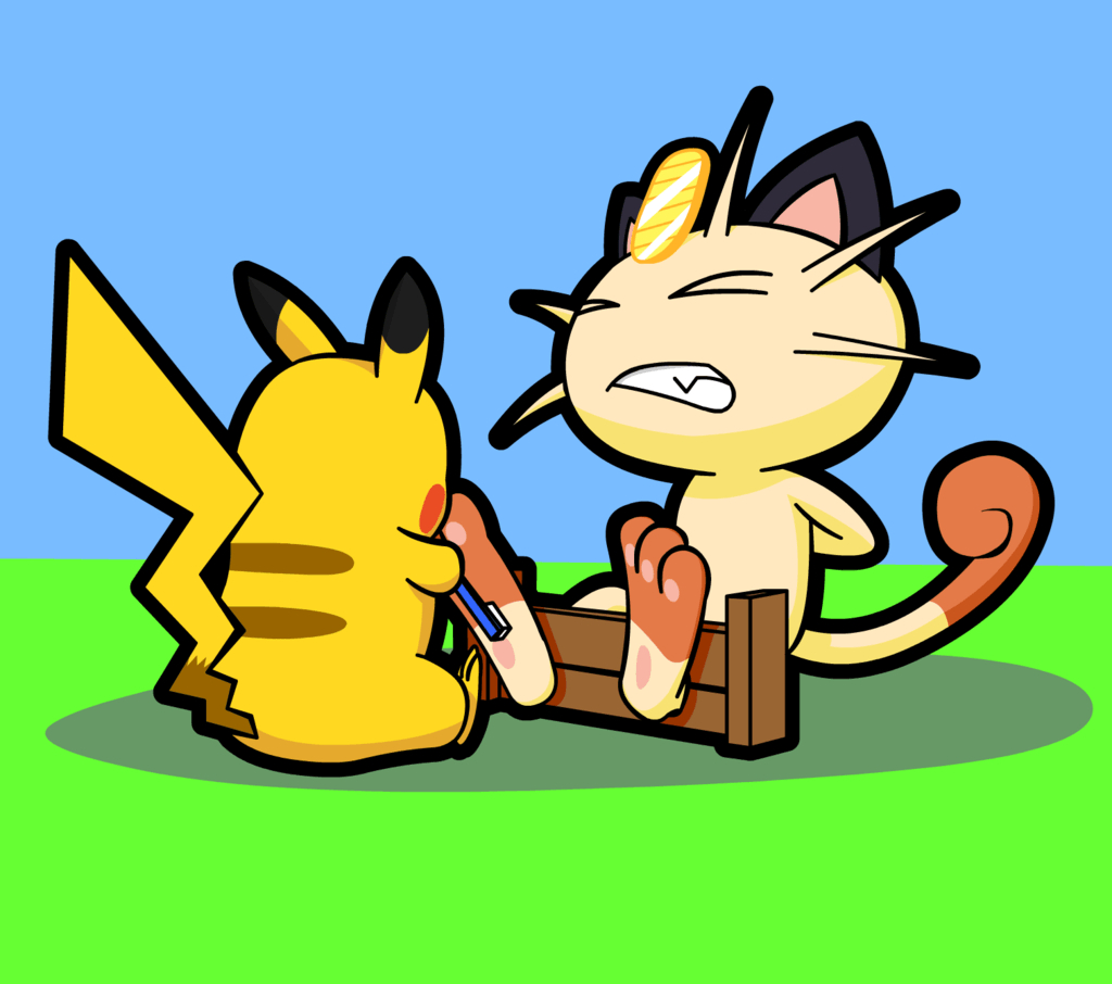 1030x910 Pika Takes on Meowth, Desktop