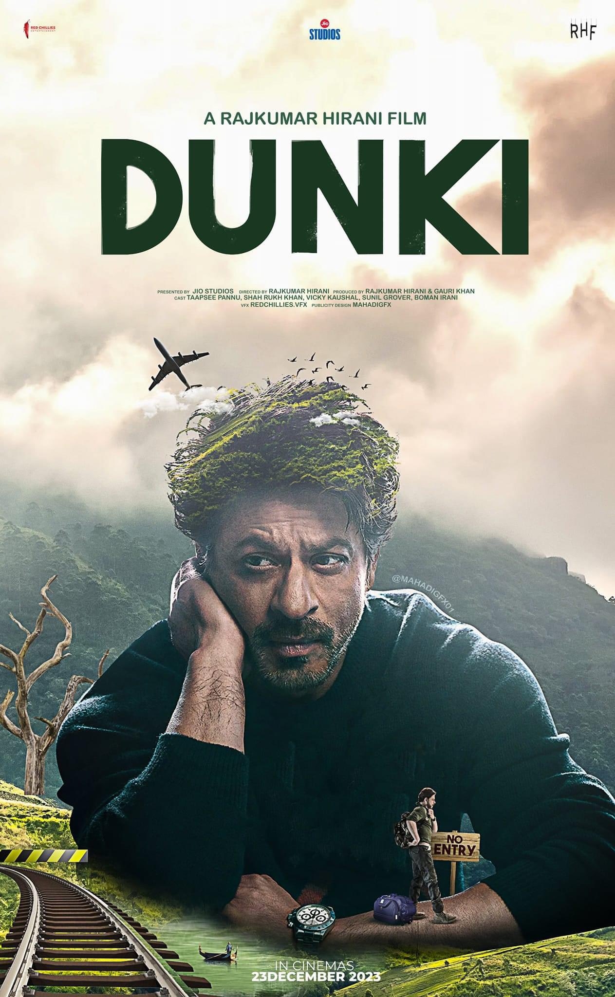 1270x2050 Raja Sen, a #Dunki poster that looks conceptual and intriguing and cool, Phone