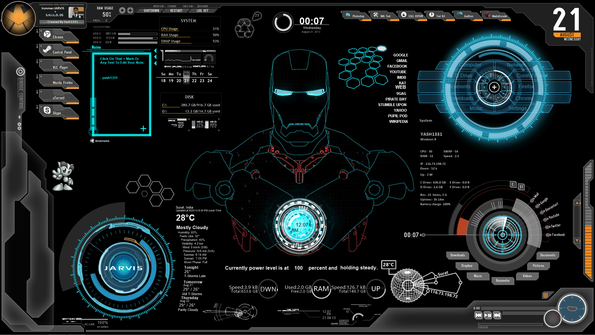 1920x1080 Iron Man Jarvis Wallpaper Full HD Sdeerwallpaper, Desktop