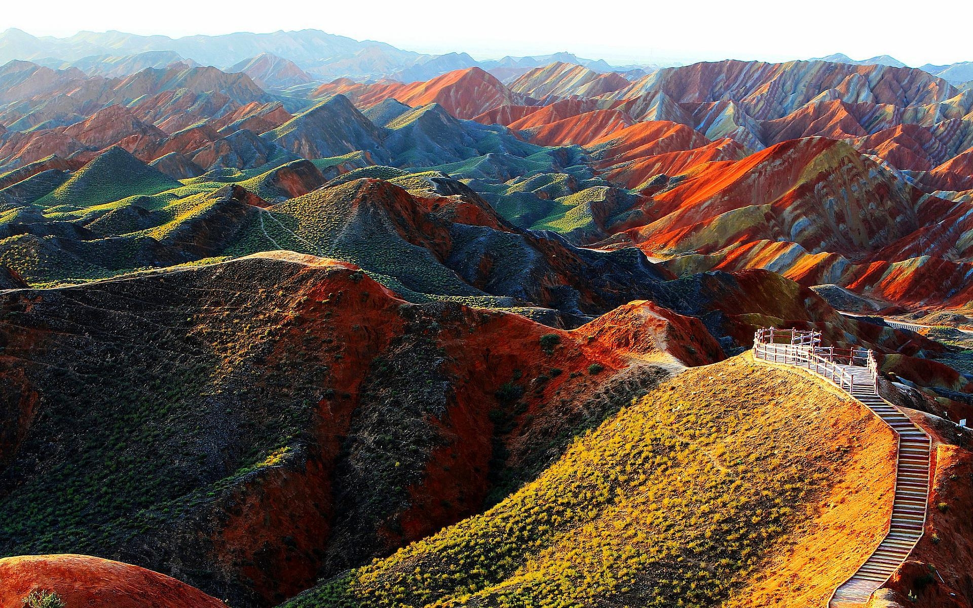 1920x1200 Zhangye Danxia Landform, China HD Wallpaper. Background Image, Desktop