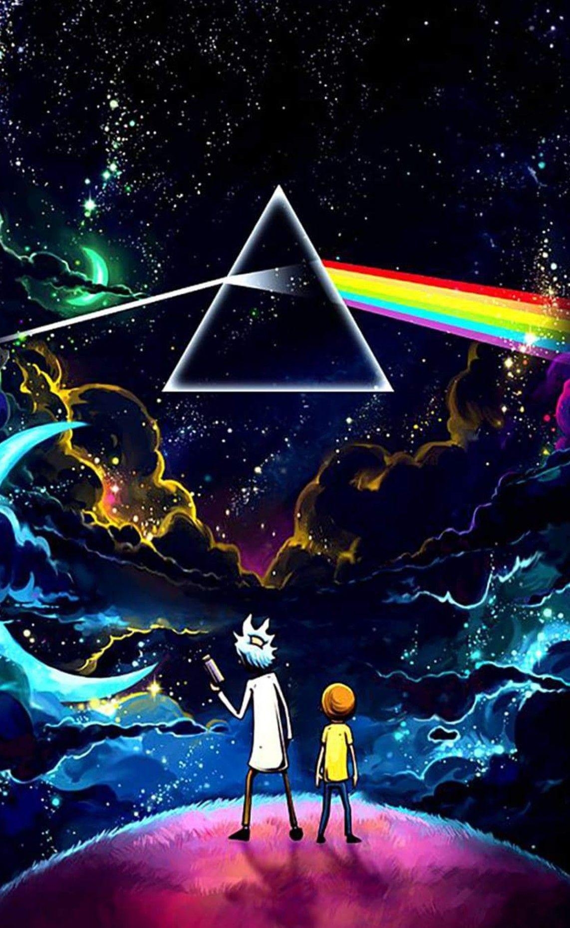 1150x1860 Rick Et Morty Pink Floyd, HD Wallpaper & background Download, Phone