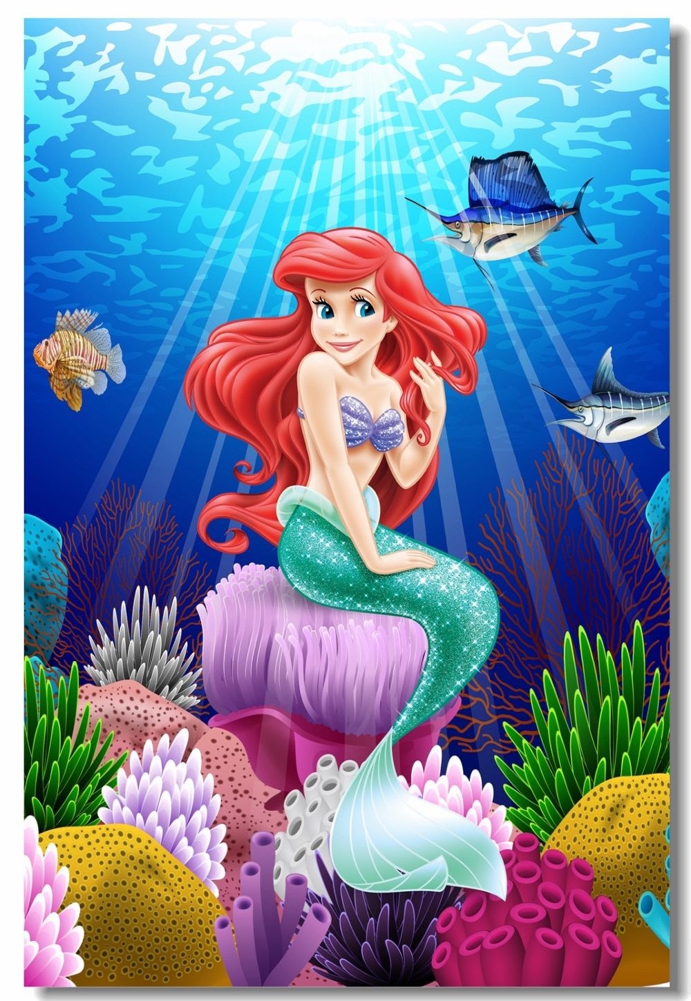 1000x1450 Custom Printing Wall Mural The Little Mermaid Poster Princess, Phone