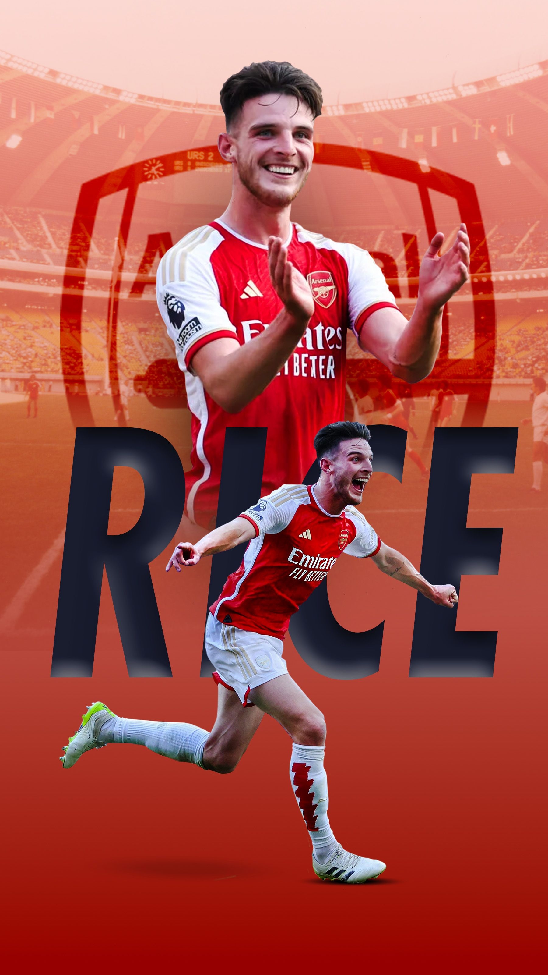 1800x3200 Declan Rice Arsenal Wallpaper. iPhone, Phone