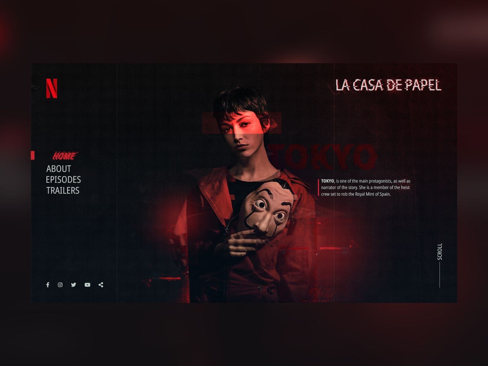 1600x1200 La Casa De Papel Web Concept Design, Desktop