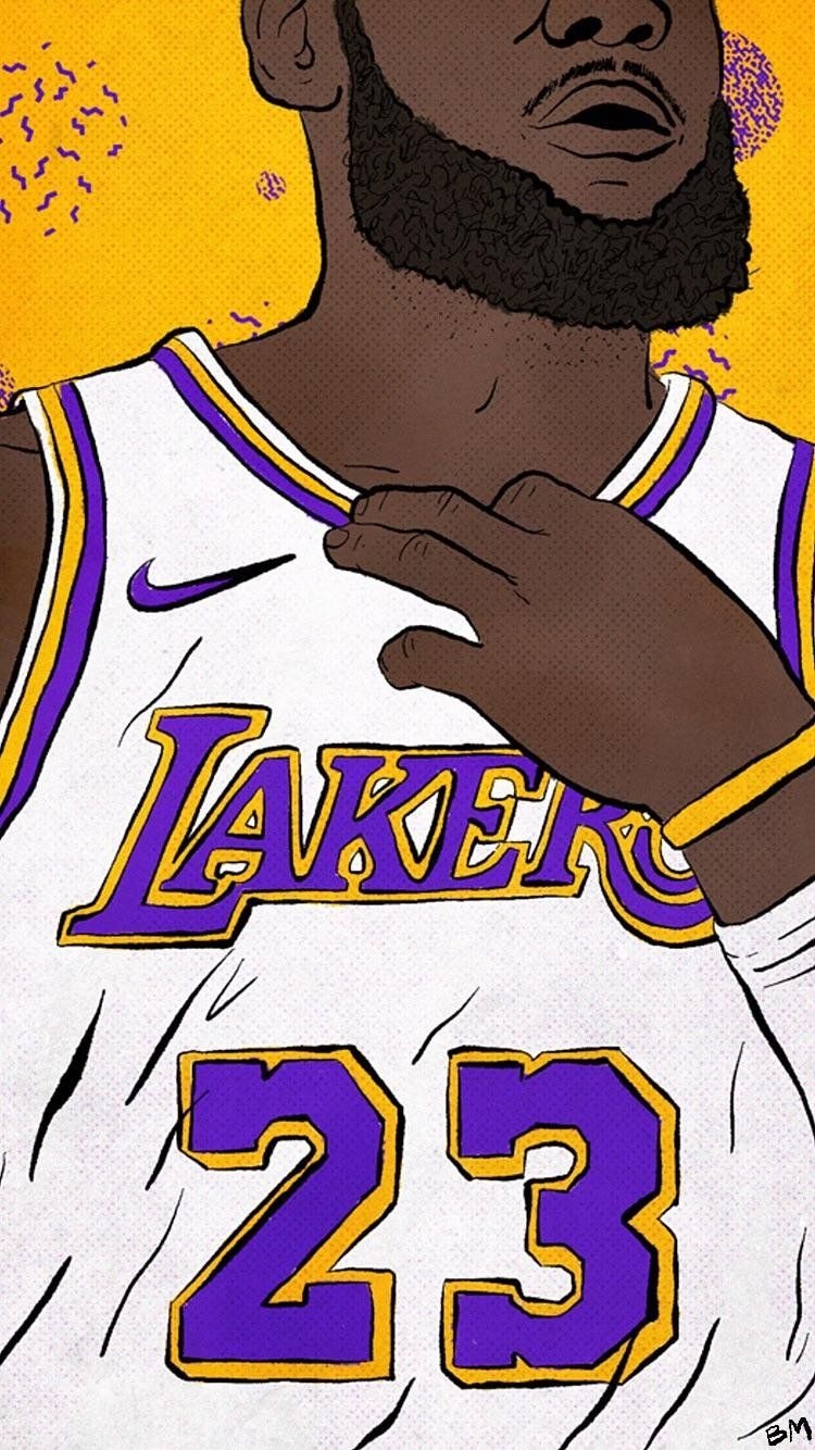 750x1340 Animated Lebron James Cartoon Wallpaper, Phone