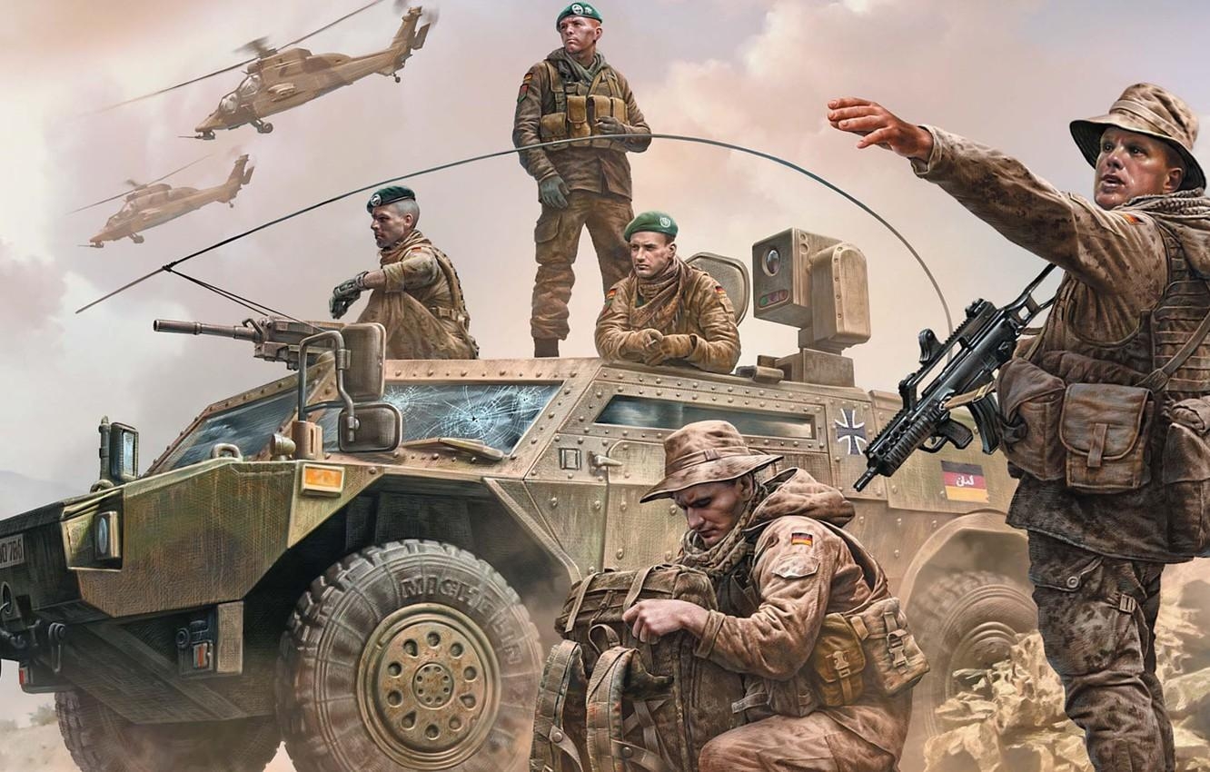 1340x850 Wallpaper Bundeswehr, German military men, Present day, Modern, Desktop