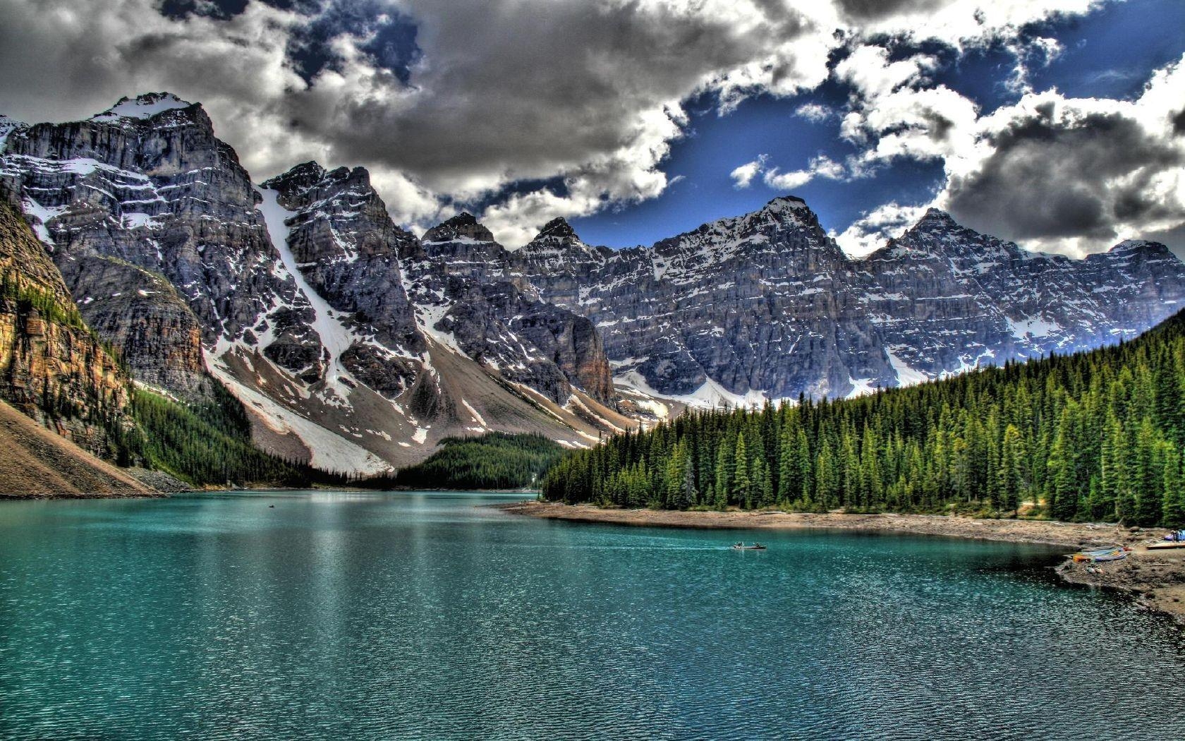 1680x1050 Lakes: Unbelieveably Blue Serene Moraine Lake Banff National Park HD, Desktop