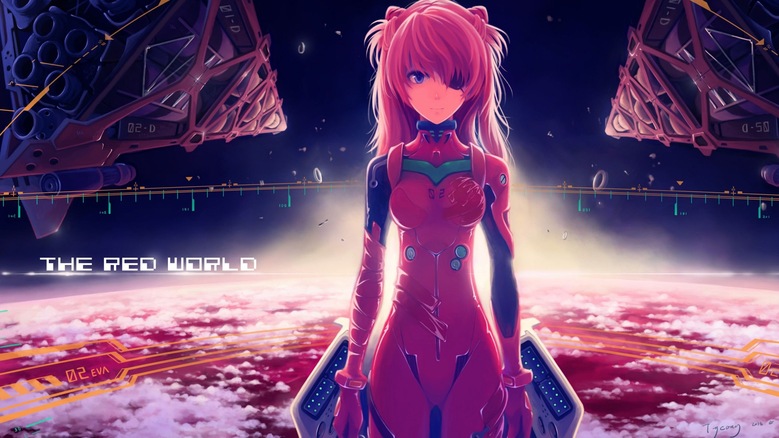 2560x1440 Asuka Langley Soryu Anime Girl Wallpaper for Desktop and Mobiles, Desktop