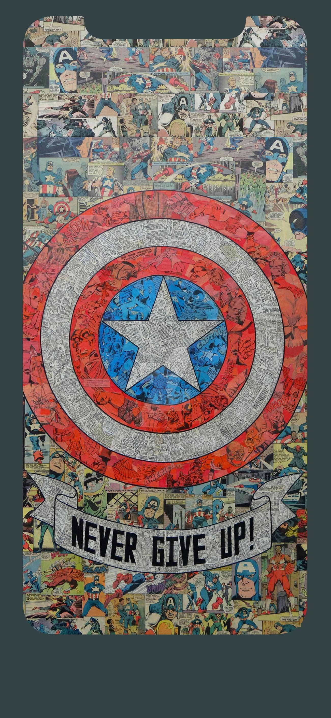 1310x2820 Captain America Cutouts, Phone