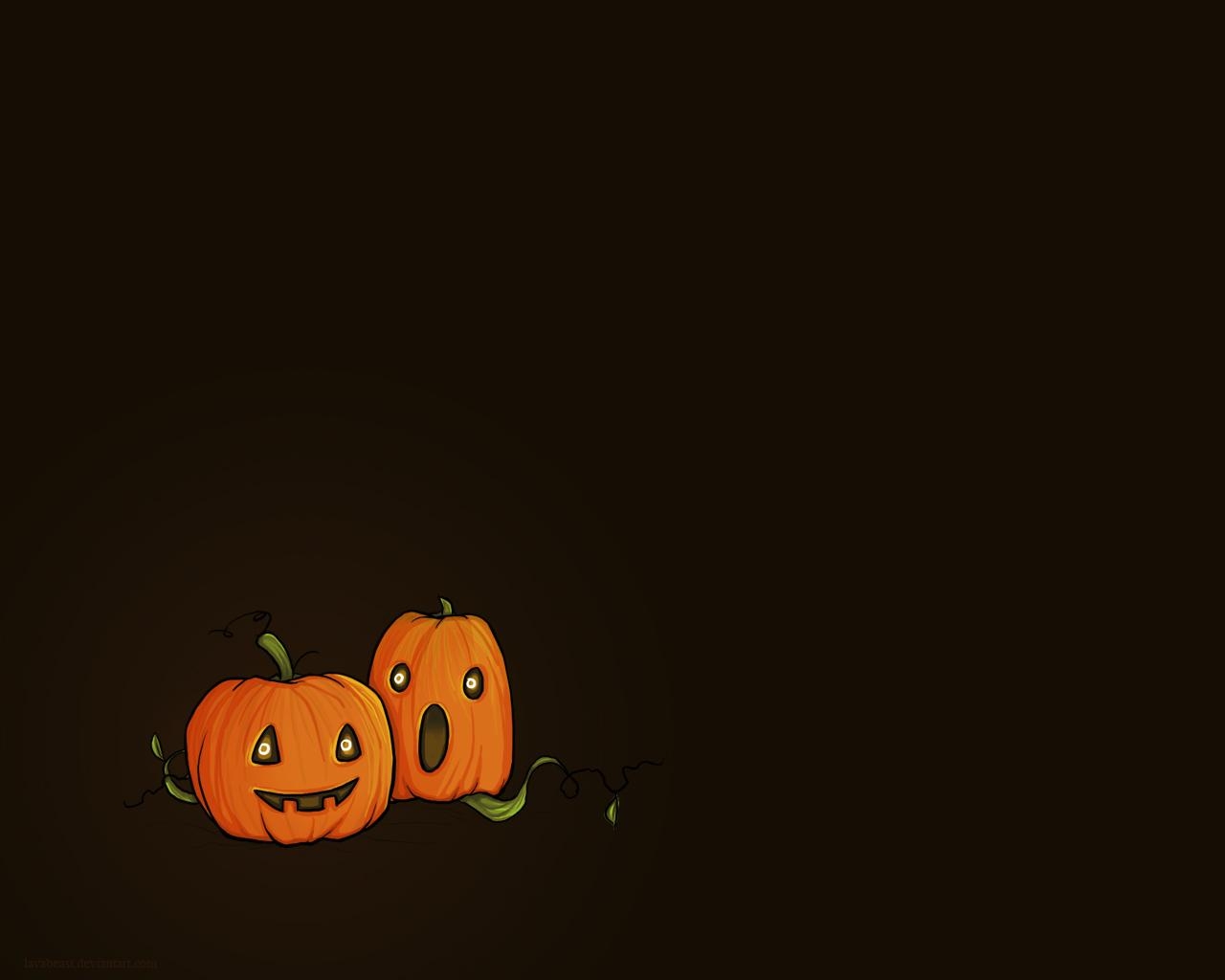 1280x1030 Cute Halloween Background, Desktop