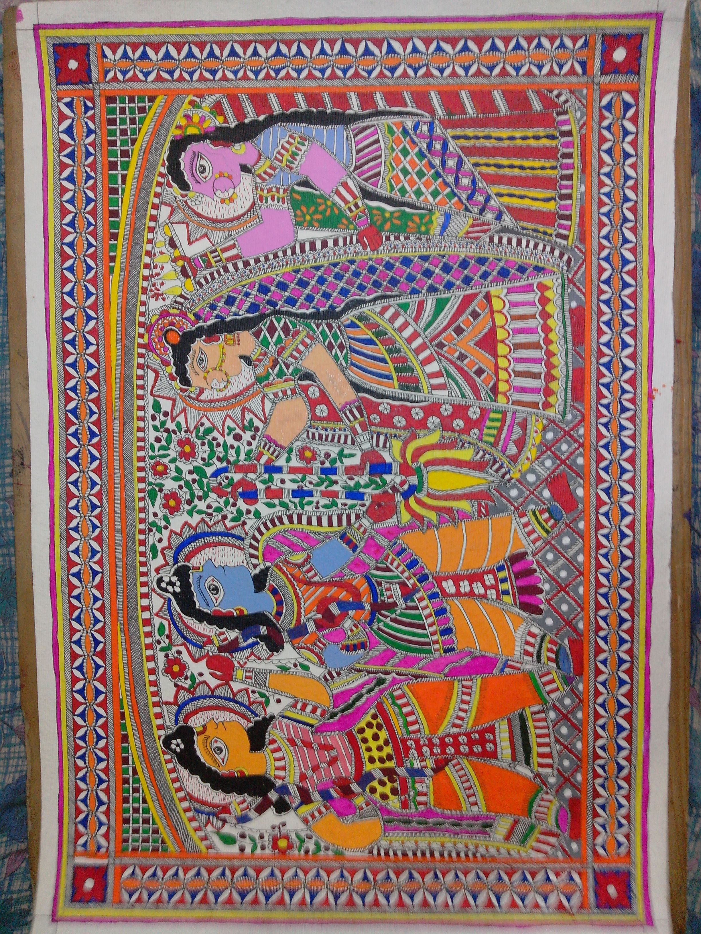 2450x3270 Download Madhubani Painting Wallpaper Gallery. Madhubani, Phone