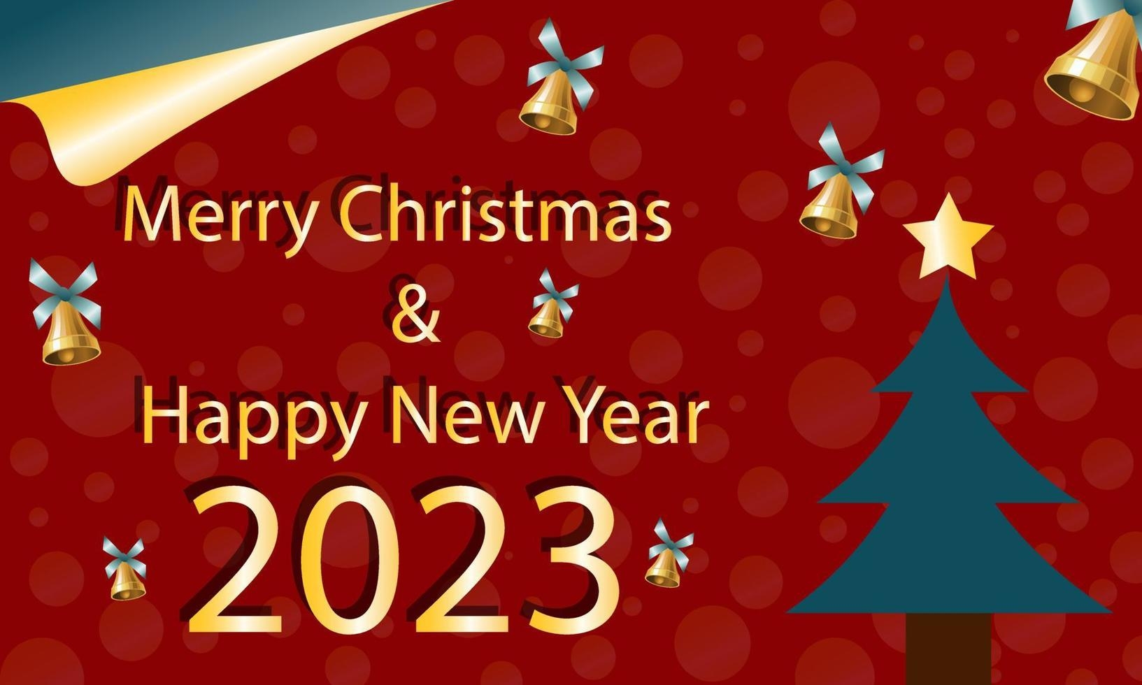 1640x980 Celebrating Merry Christmas and New Year 2023 Background Image that can be used for greeting cards and wallpaper. Illustration Stock Image, Desktop