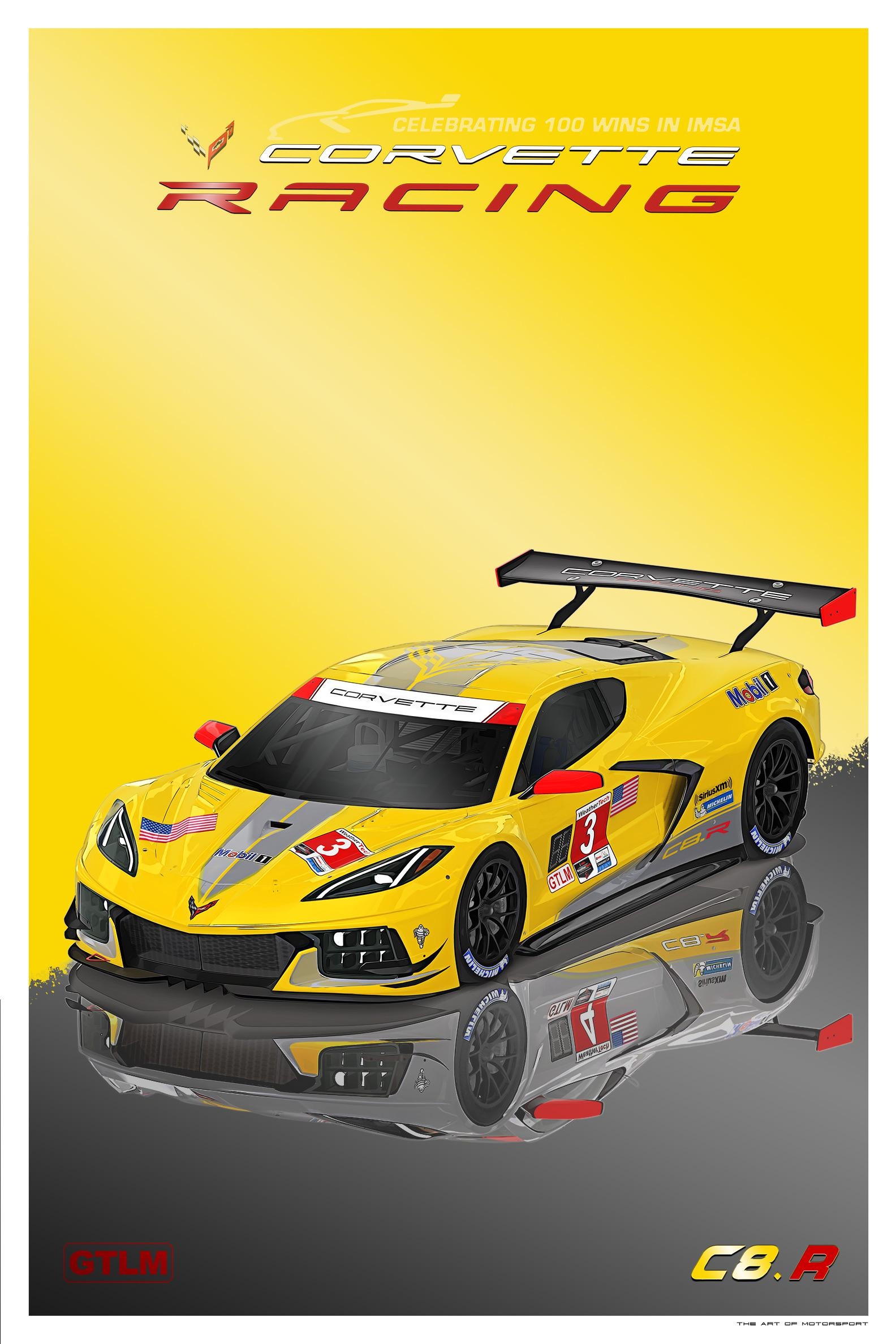 1590x2380 Celebrating 100 Race Wins in IMSA latest Corvette C8.R artwork ( Wallpaper in Comments per usual!), Phone