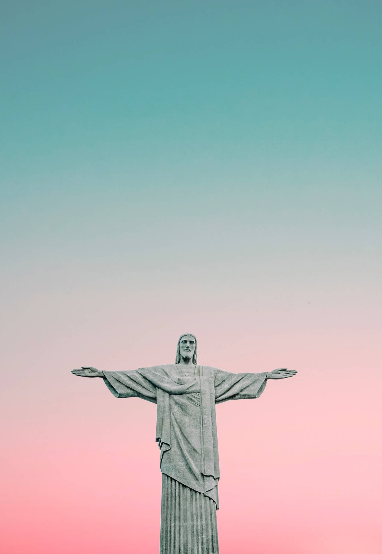 1330x1920 Download Redeemer Deco Statue Jesus 4K iPhone Wallpaper, Phone