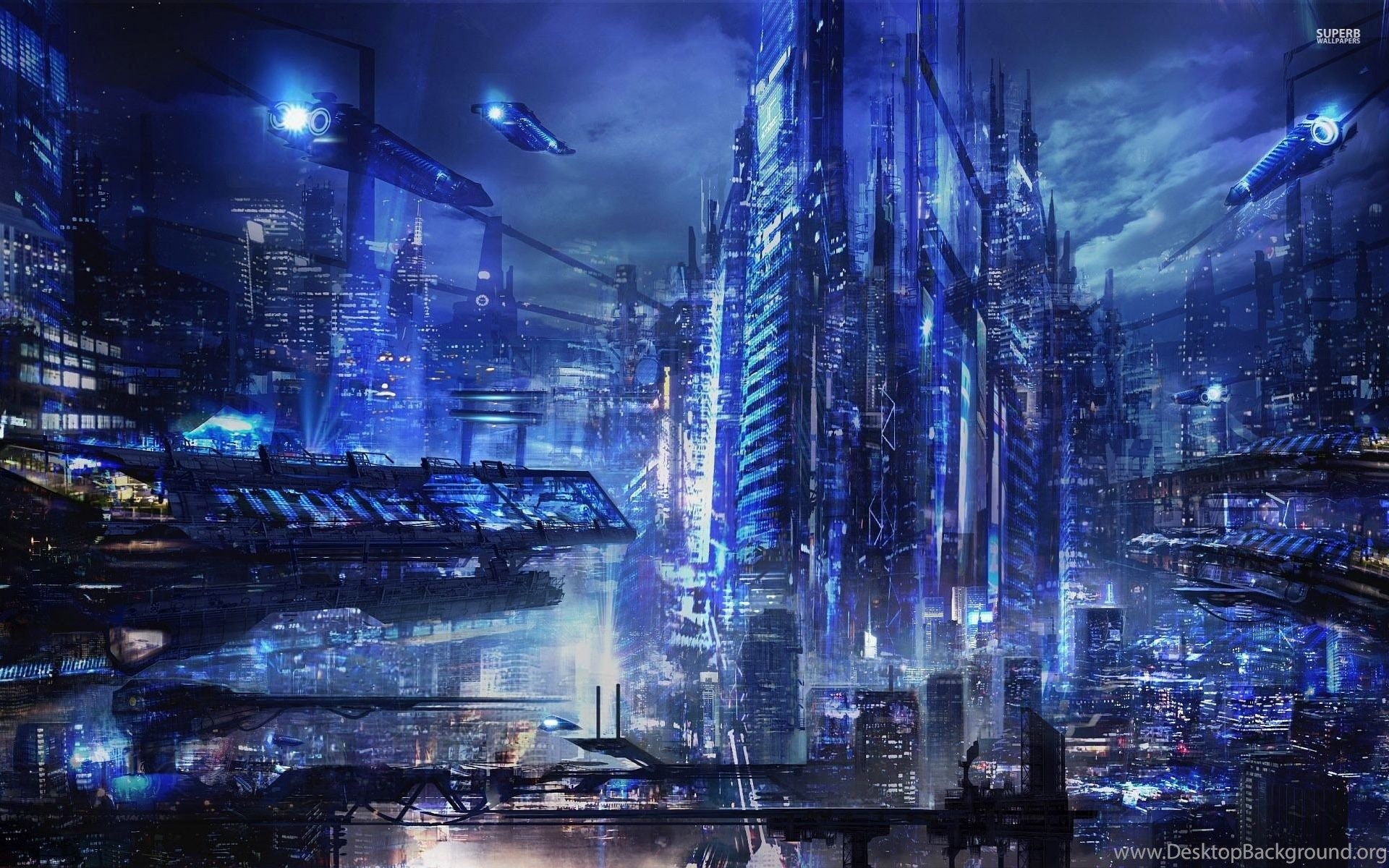 1920x1200 Sci fi City Wallpaper HD Desktop Background, Desktop