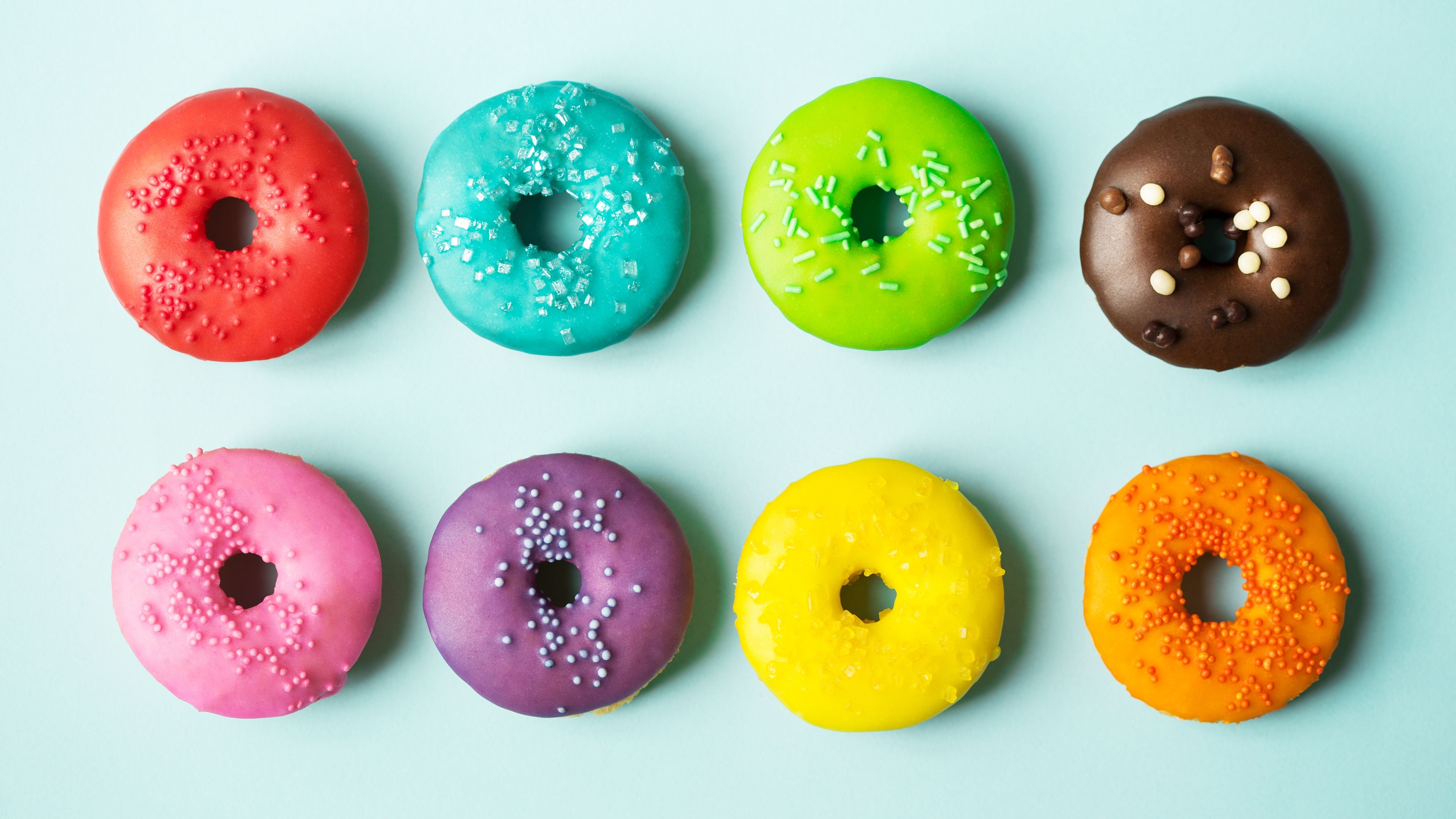 3840x2160 Colorful Donuts Chromebook Wallpaper, Desktop