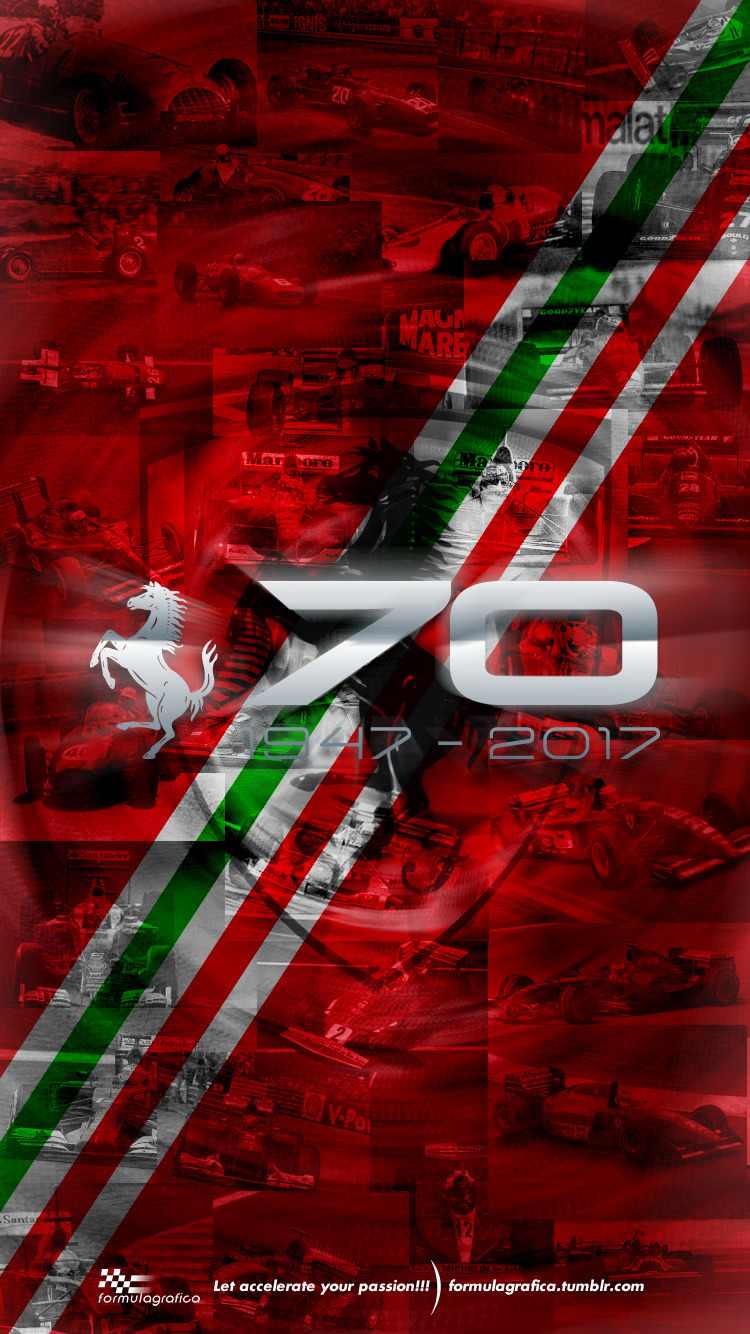 750x1340 FormulaGrafica Wallpaper Ferrari 70 anniversary, Phone