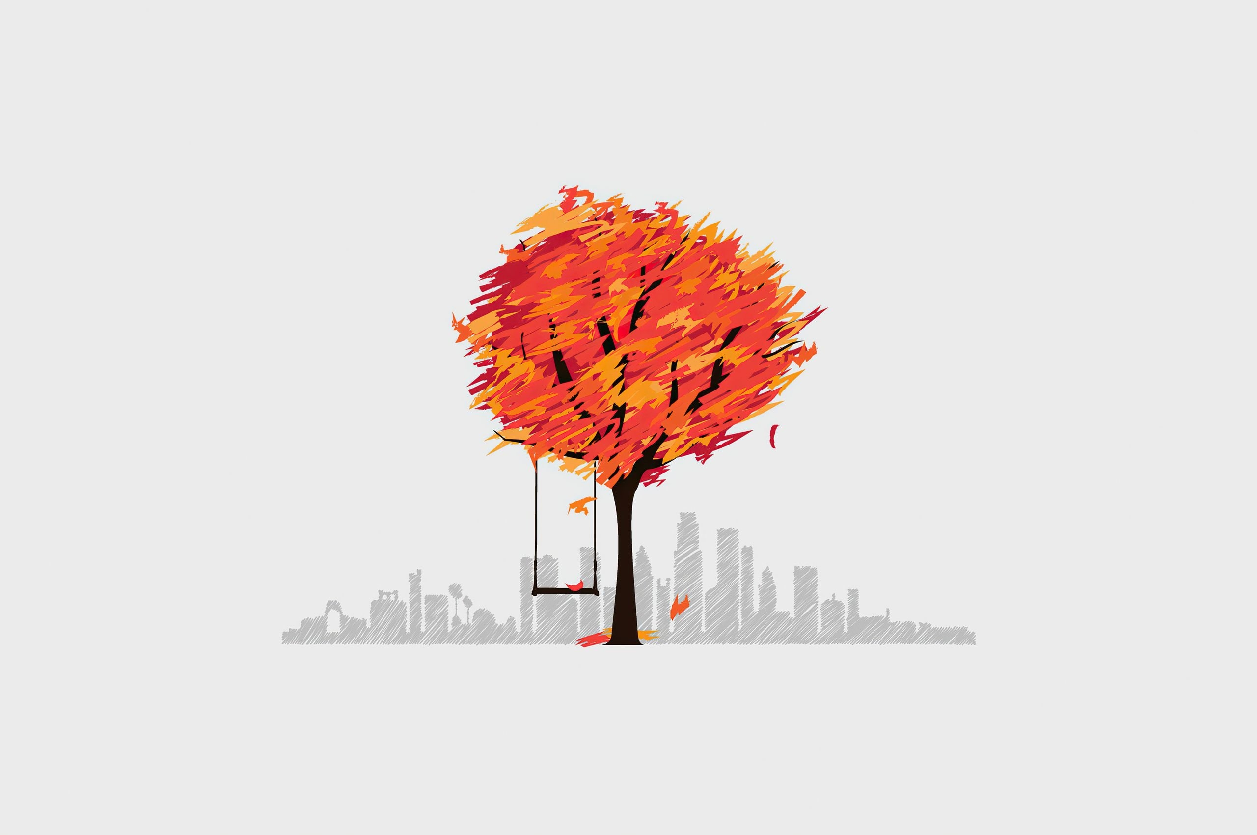 2560x1700 Autumn Tree Minimal Art 4k Chromebook Pixel HD 4k Wallpaper, Image, Background, Photo and Picture, Desktop