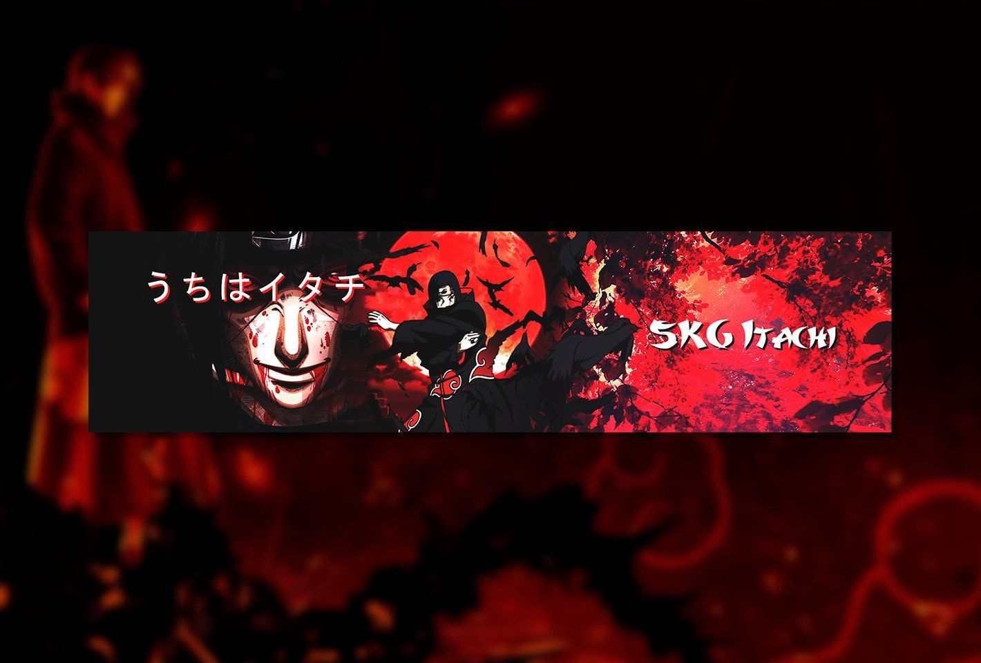 1420x960 Itachi Uchiha by redahemcha. Youtube banner design, Youtube banners, Gaming banner, Desktop