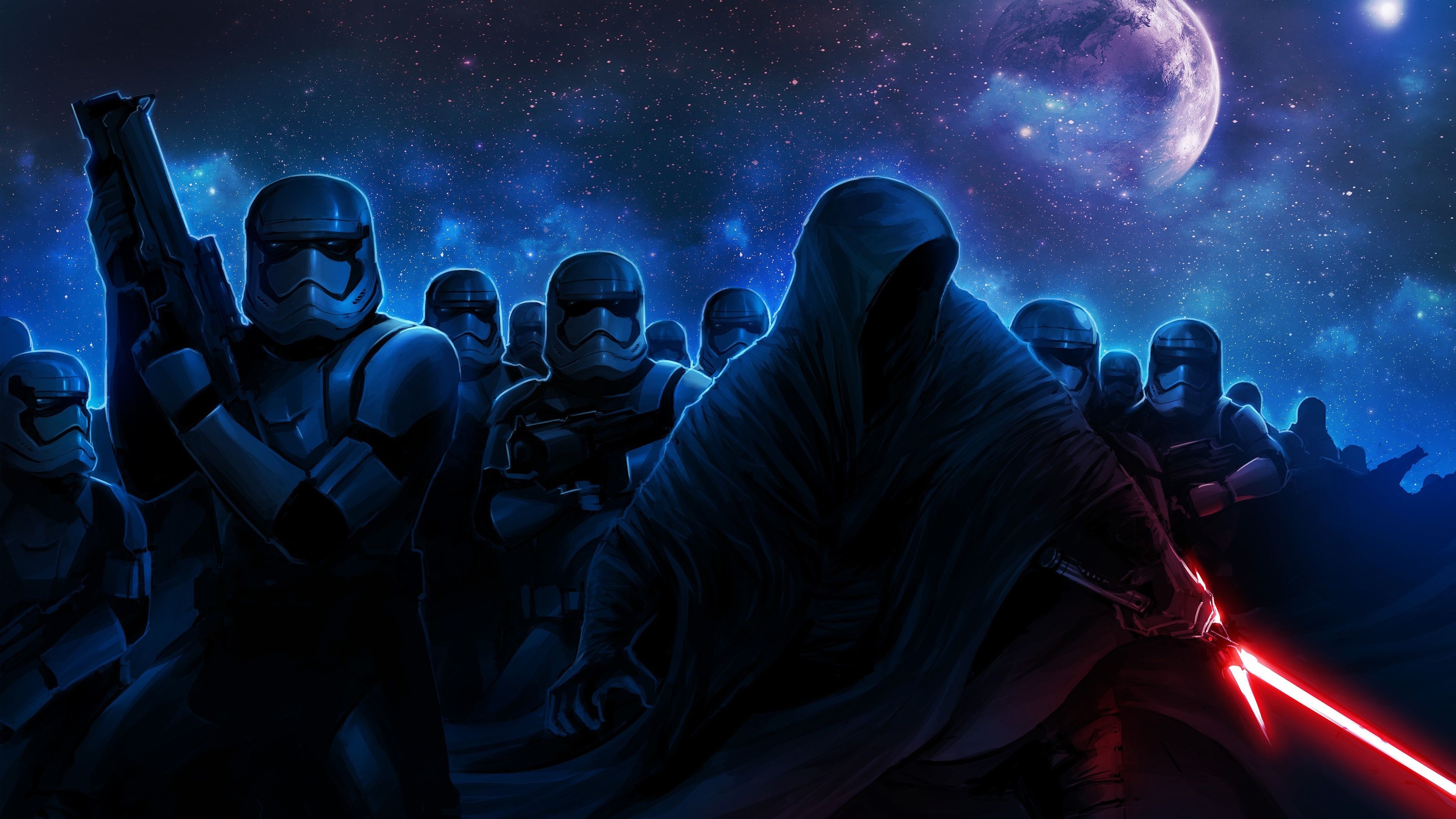 3840x2160 Stormtroopers Darth Vader Wallpaper in jpg format for free download, Desktop