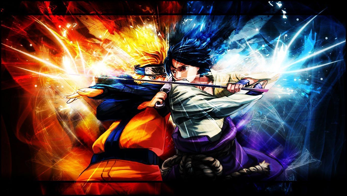 1360x770 Naruto and Sasuke, Desktop