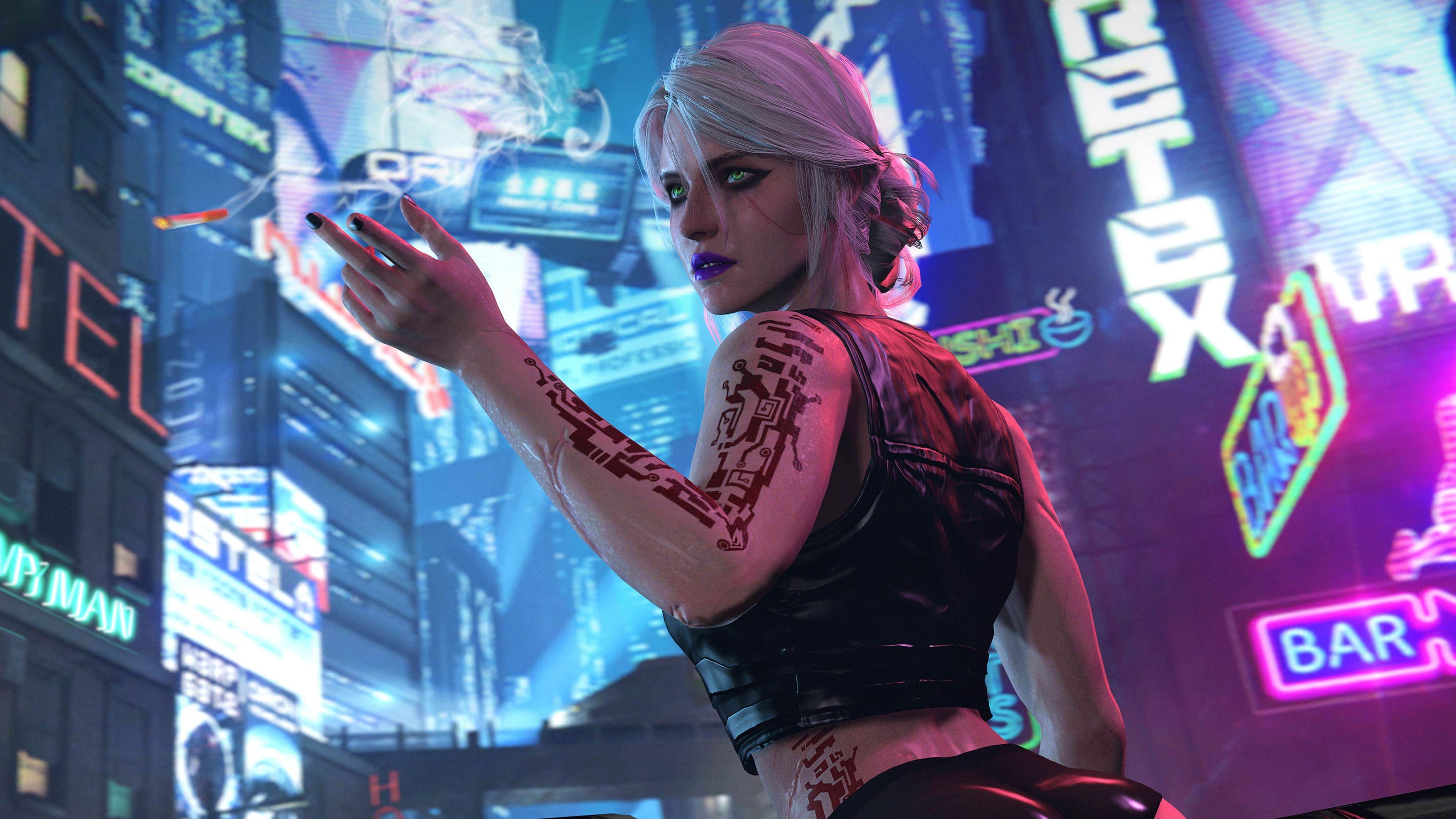 3840x2160 Ciri Cyberpunk 2077 4k xbox games wallpaper, scifi wallpaper, ps games wallpaper, pc games wallpaper, neon wallpaper, h. Pc games wallpaper, Cyberpunk, Ciri, Desktop