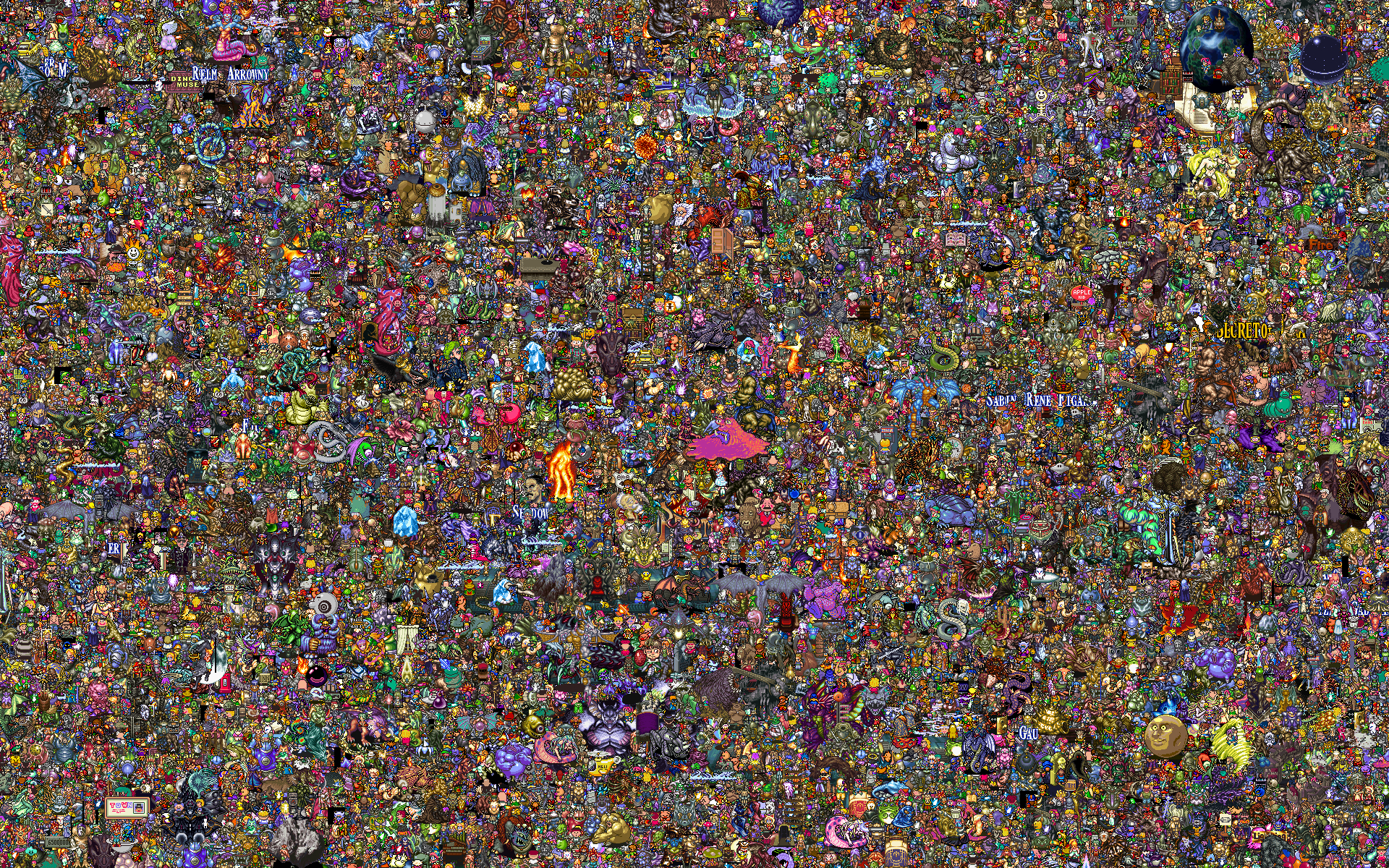 1920x1200 This Wallpaper Has 000 SNES Sprites In It - Let's Play Where's Wally!, Desktop