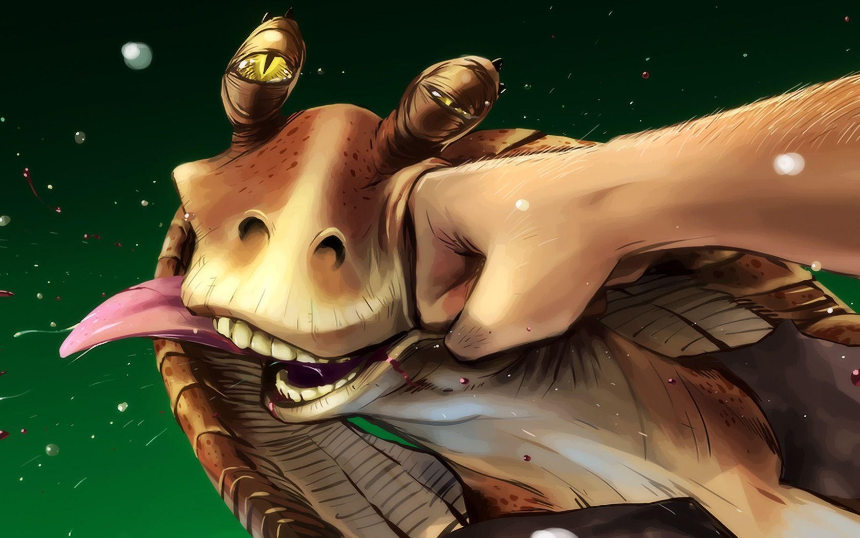 1680x1050 Satisfying Jar Jar Binks Punch Wallpaperx1050, Desktop