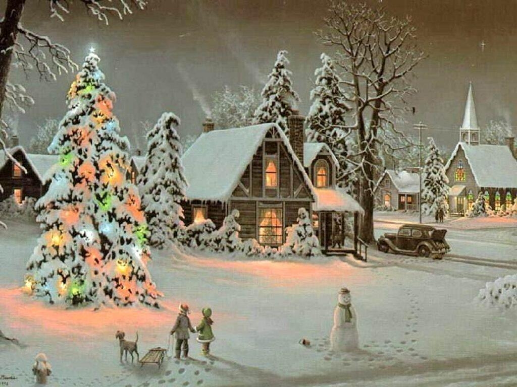 1030x770 Christmas Scene, Desktop