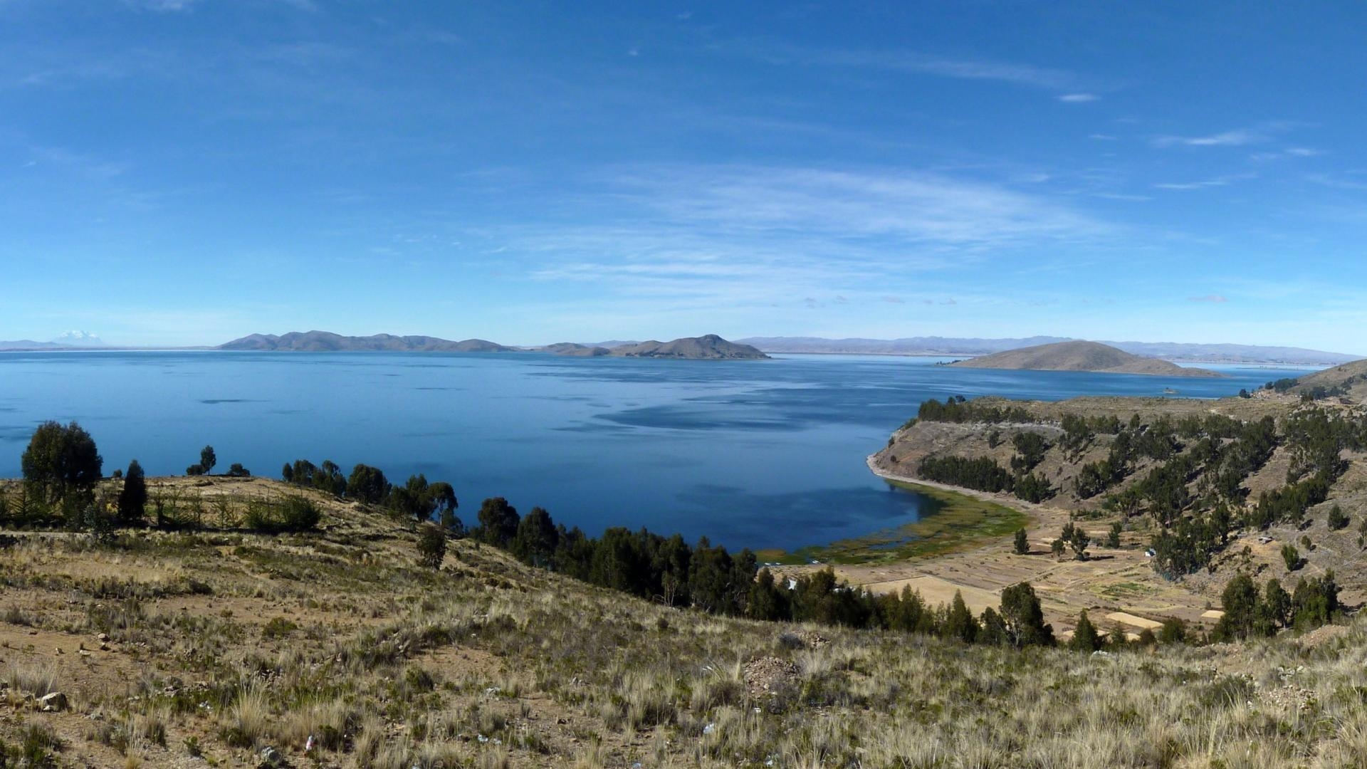 1920x1080 Bolivia lake titicaca peru clouds lakes wallpaper, Desktop