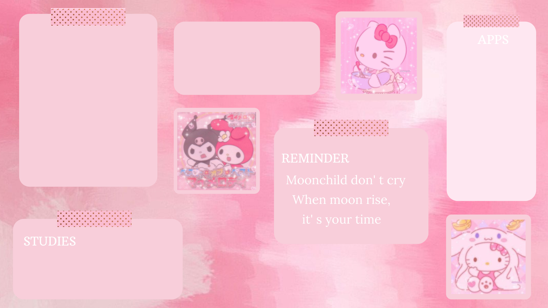 1920x1080 wallpaper desktop aesthetic pink hello kitty. Cute desktop wallpaper, Desktop wallpaper organizer, Sanrio wallpaper, Desktop