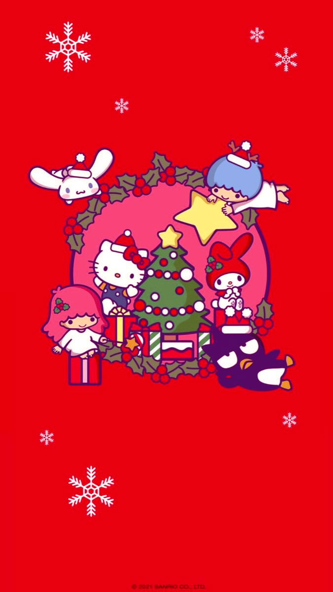 680x1200 Sanrio Christmas Wallpaper, Phone