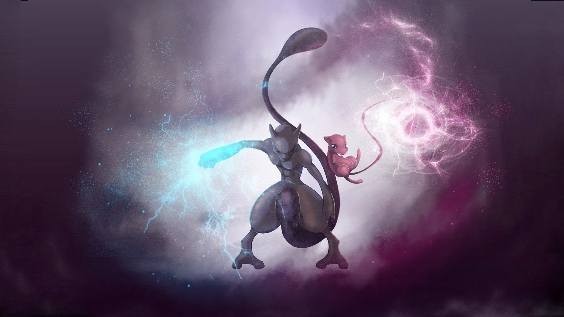 1920x1080 Mew and Mewtwo wallpaper, Desktop